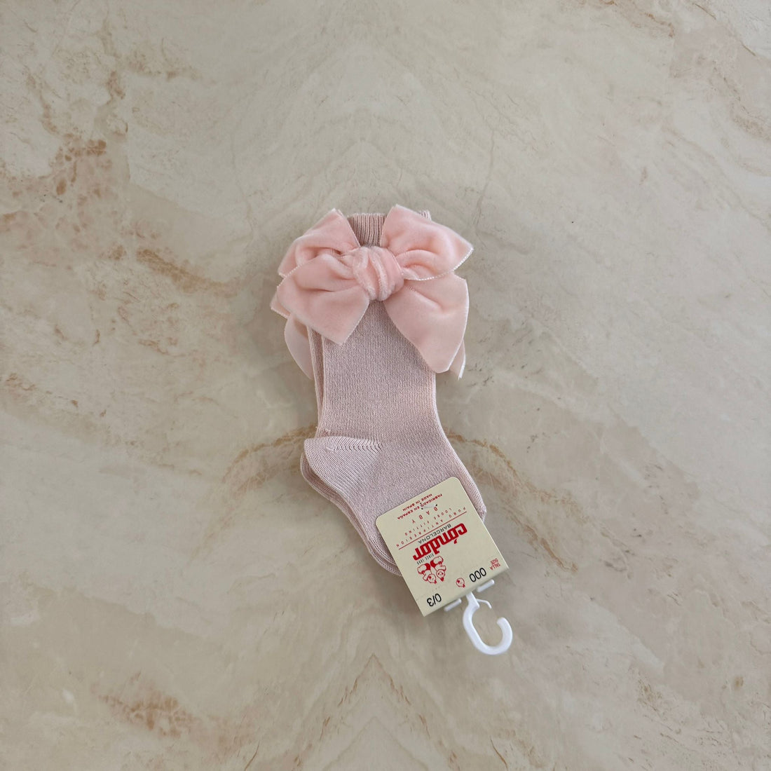 Condor Calzini alti con fiocco in Velluto - Anima Kids