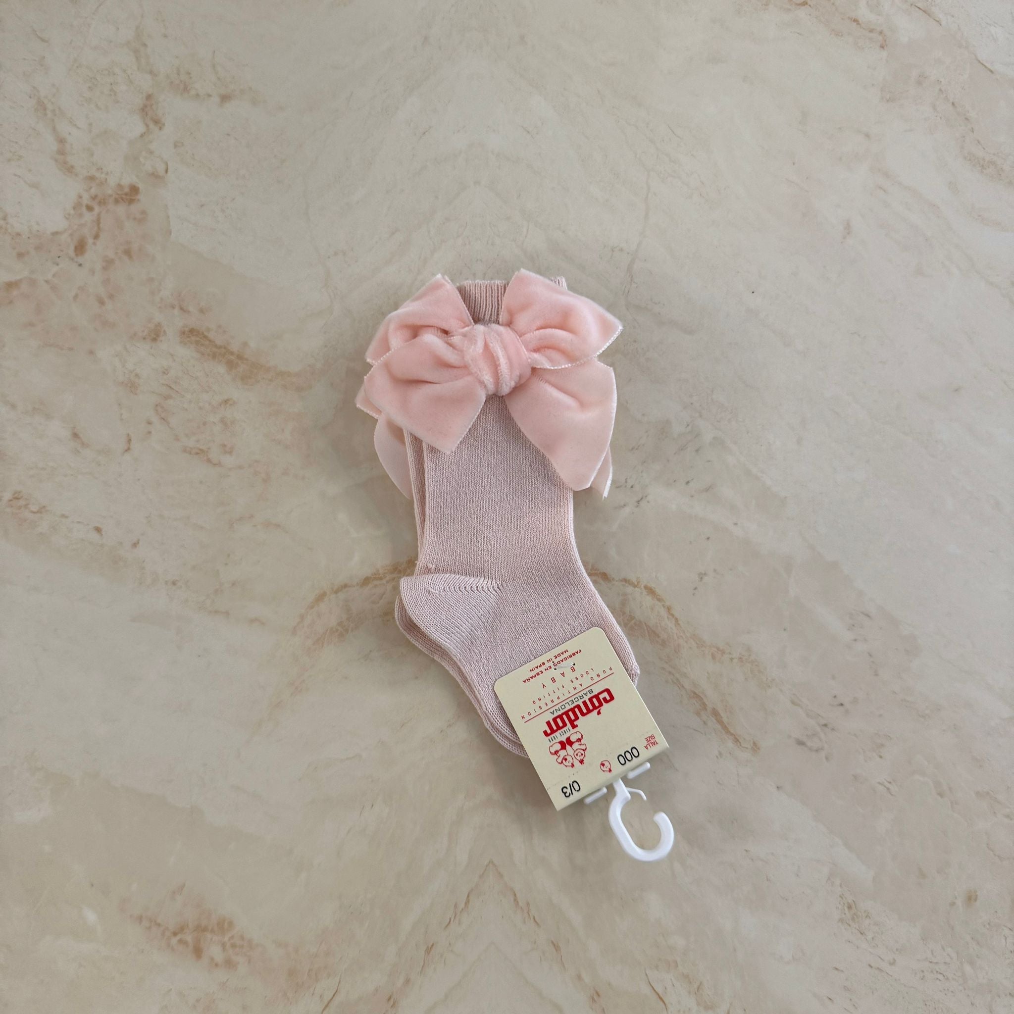 Condor Calzini alti con fiocco in Velluto - Anima Kids