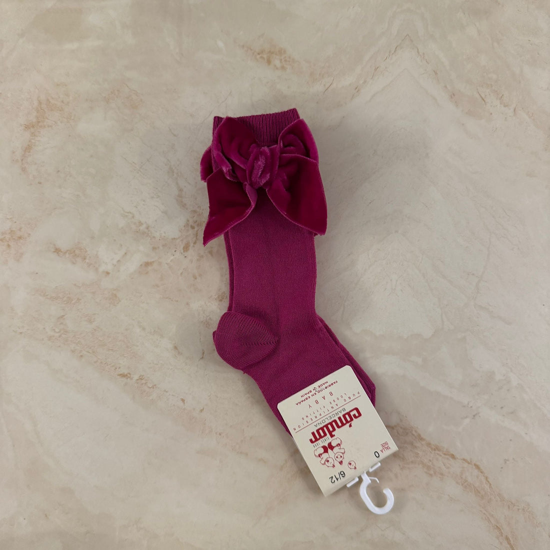 Condor Calzini alti con fiocco in Velluto - Anima Kids