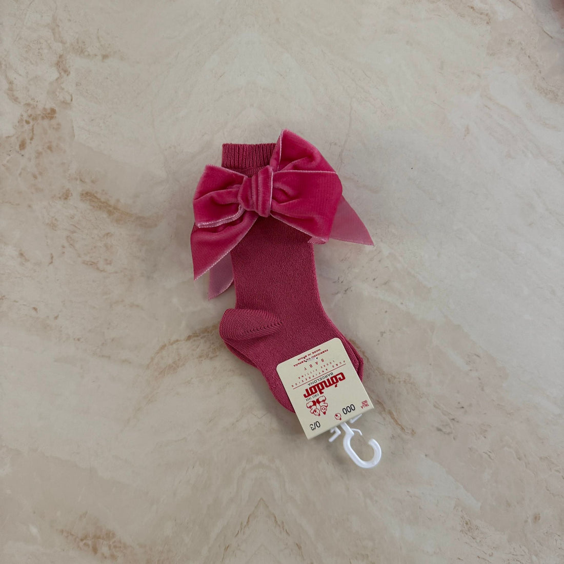 Condor Calzini alti con fiocco in Velluto - Anima Kids