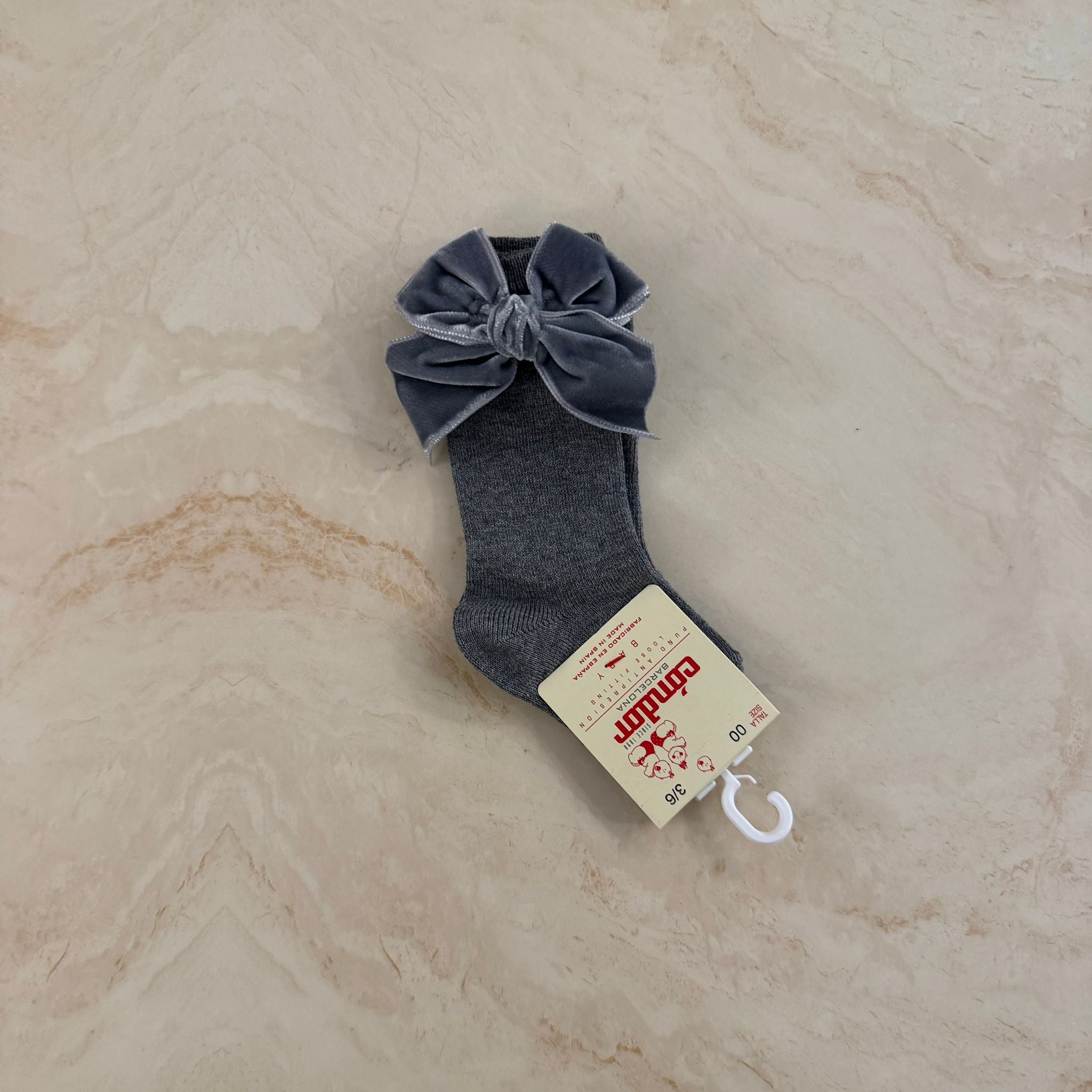 Condor Calzini alti con fiocco in Velluto - Anima Kids