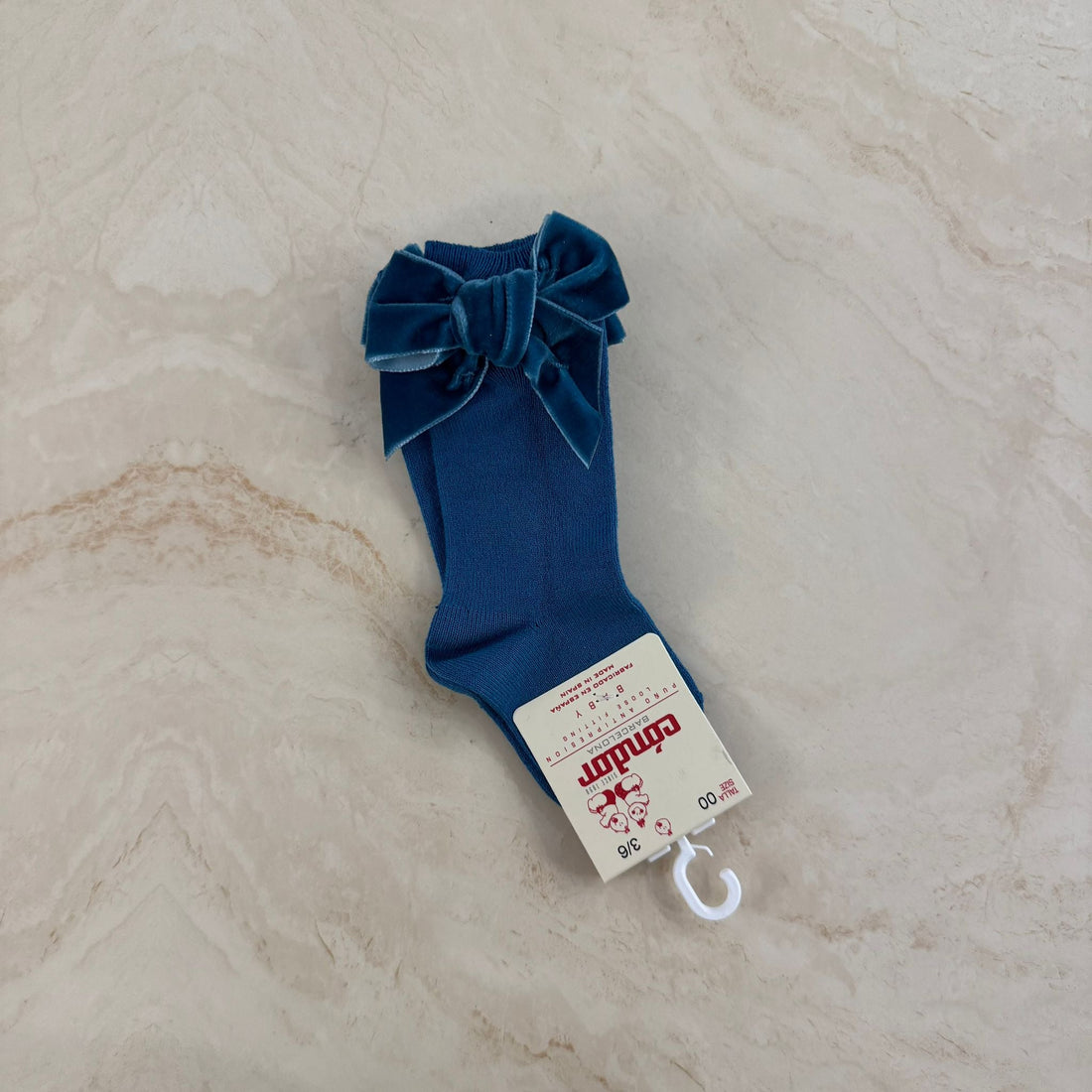 Condor Calzini alti con fiocco in Velluto - Anima Kids