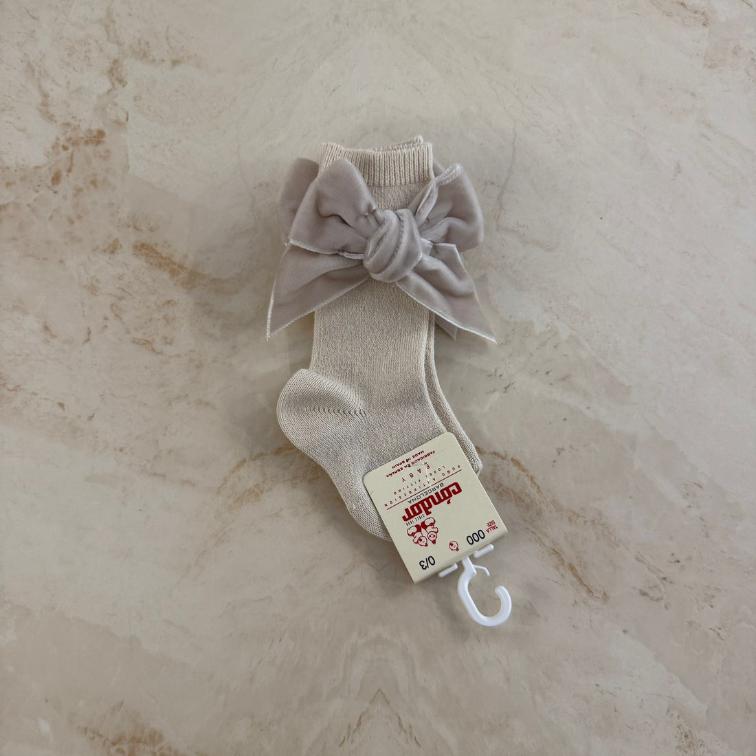 Condor Calzini alti con fiocco in Velluto - Anima Kids