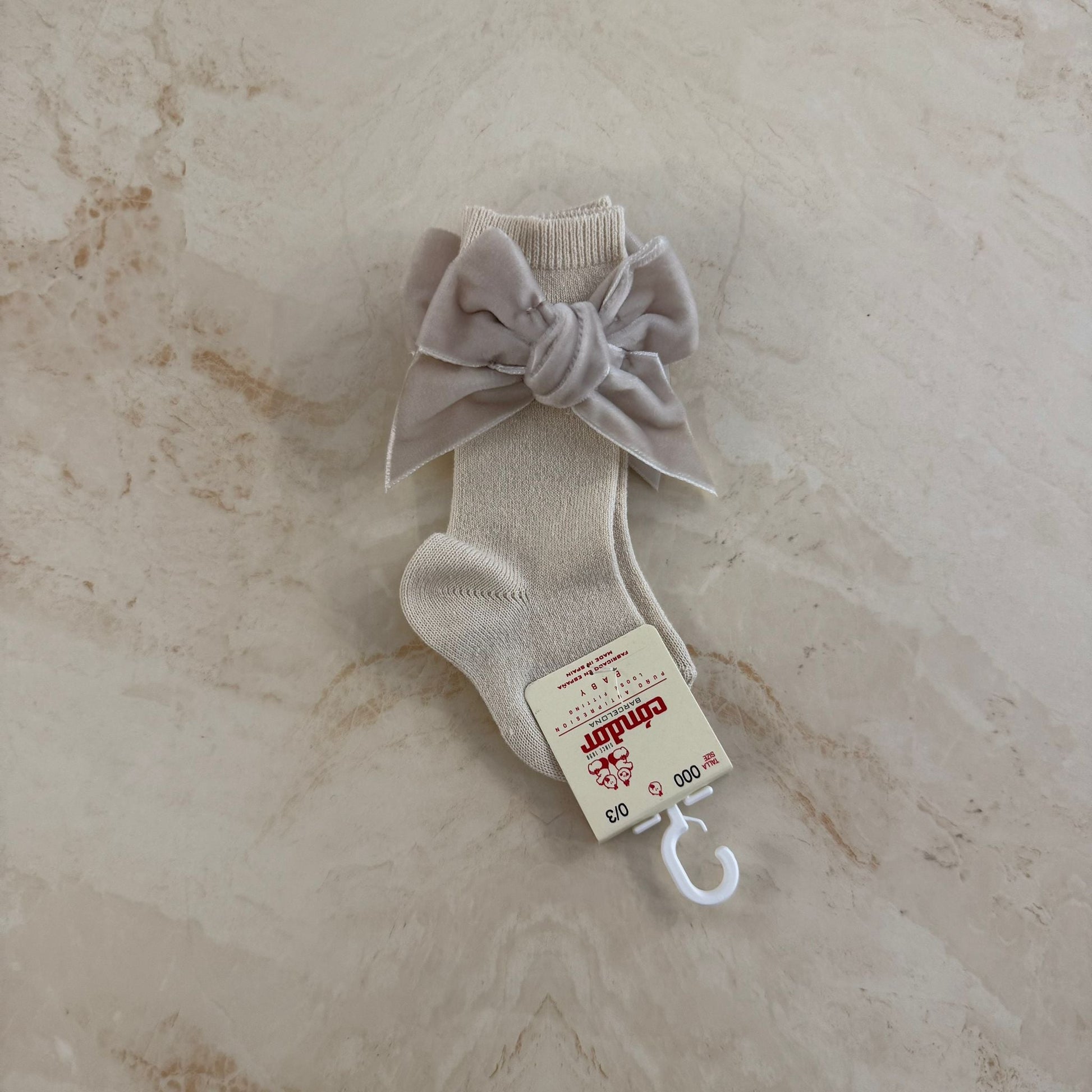 Condor Calzini alti con fiocco in Velluto - Anima Kids