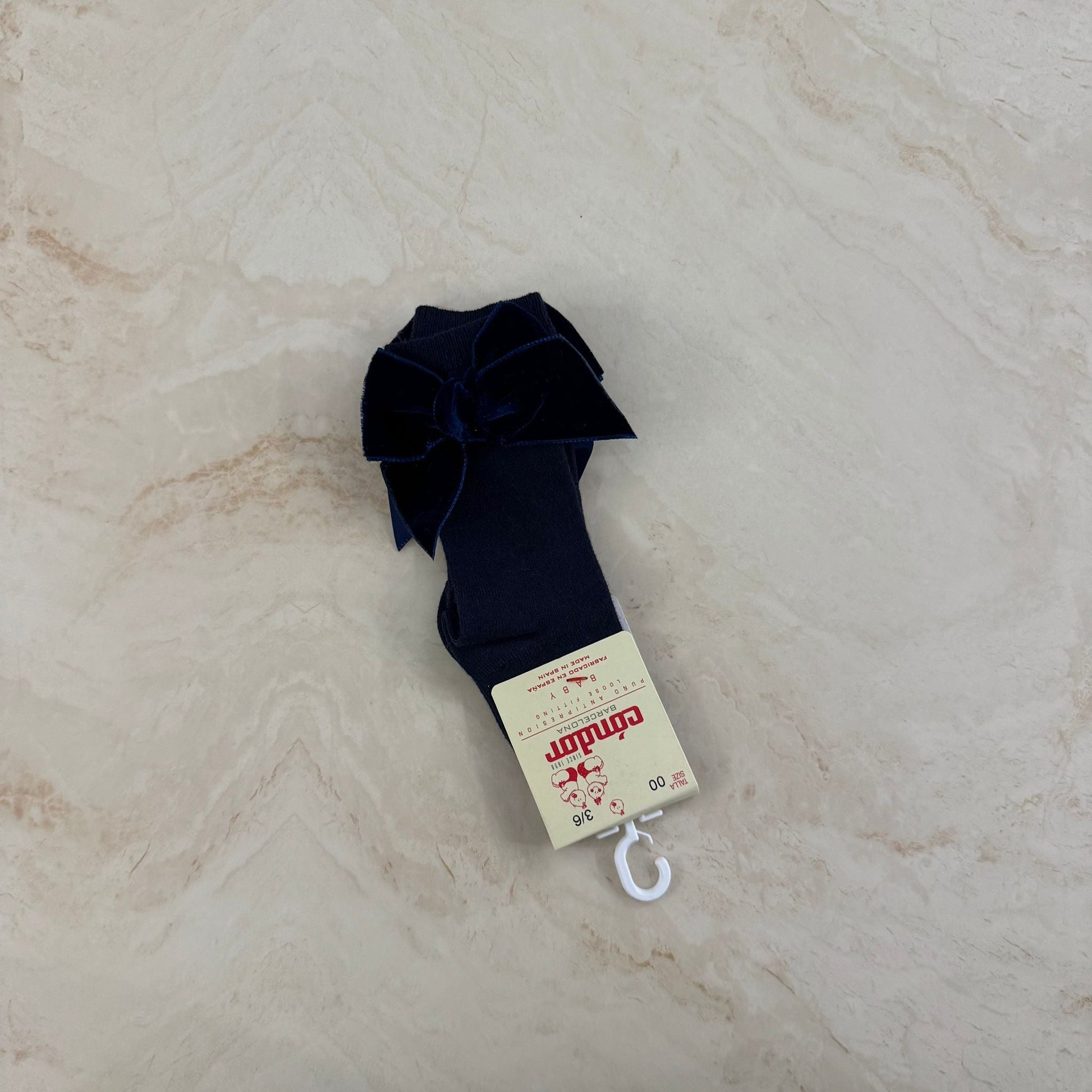 Condor Calzini alti con fiocco in Velluto - Anima Kids