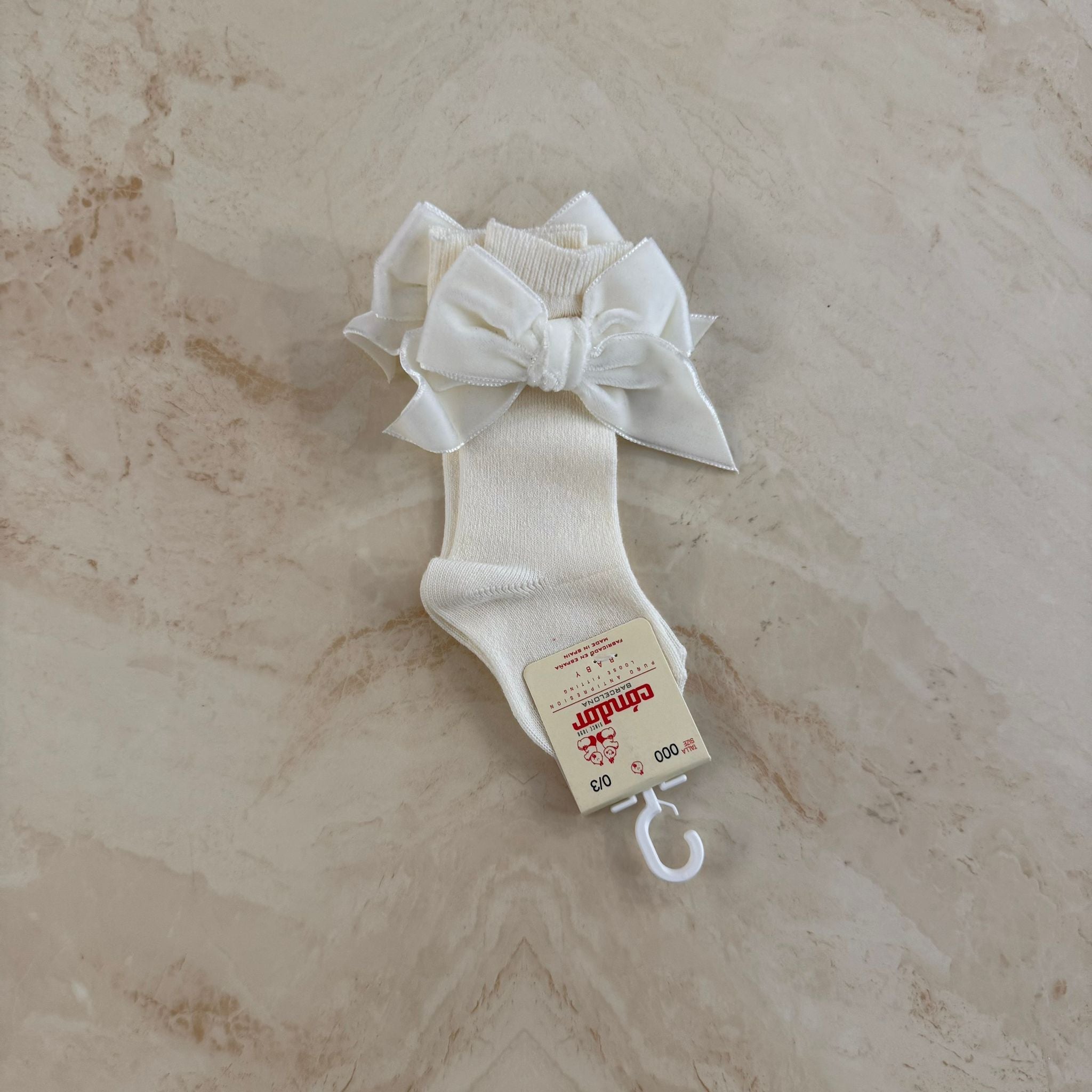 Condor Calzini alti con fiocco in Velluto - Anima Kids