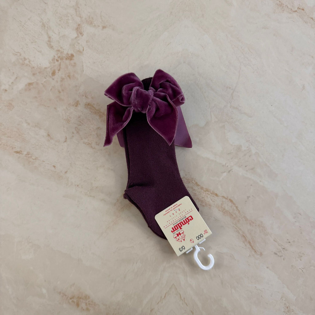 Condor Calzini alti con fiocco in Velluto - Anima Kids