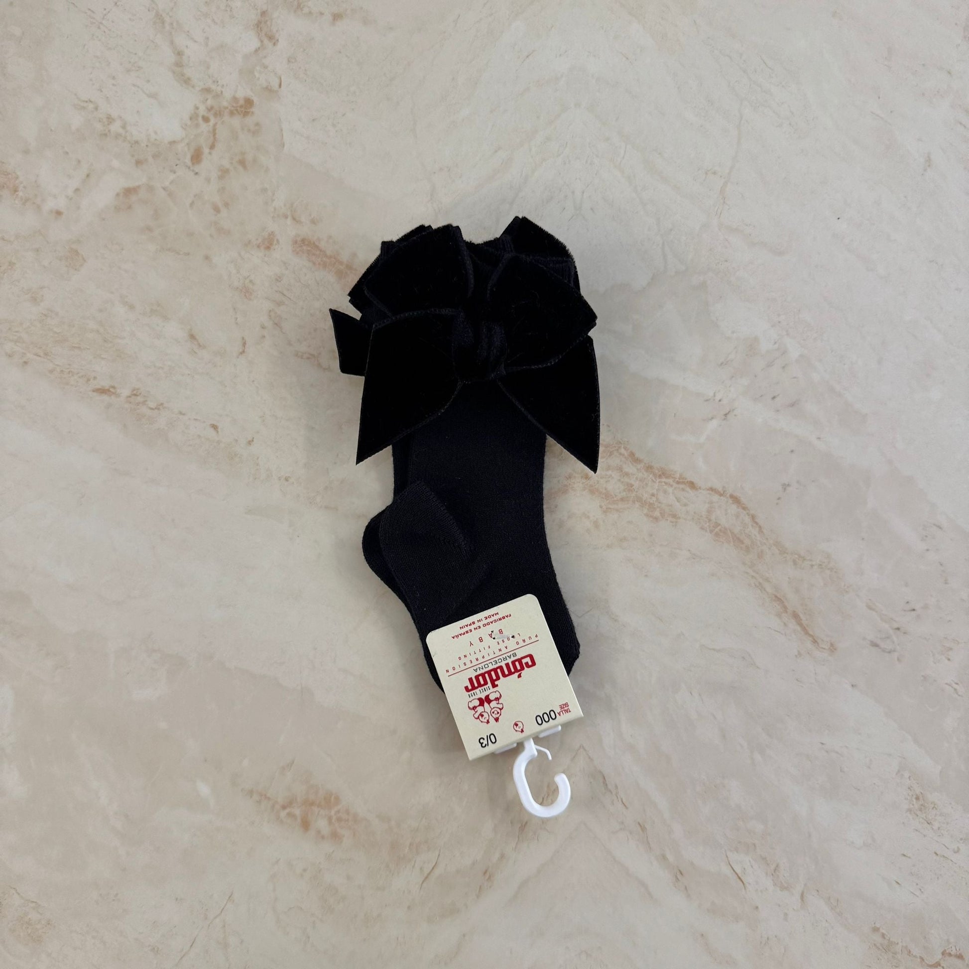 Condor Calzini alti con fiocco in Velluto - Anima Kids