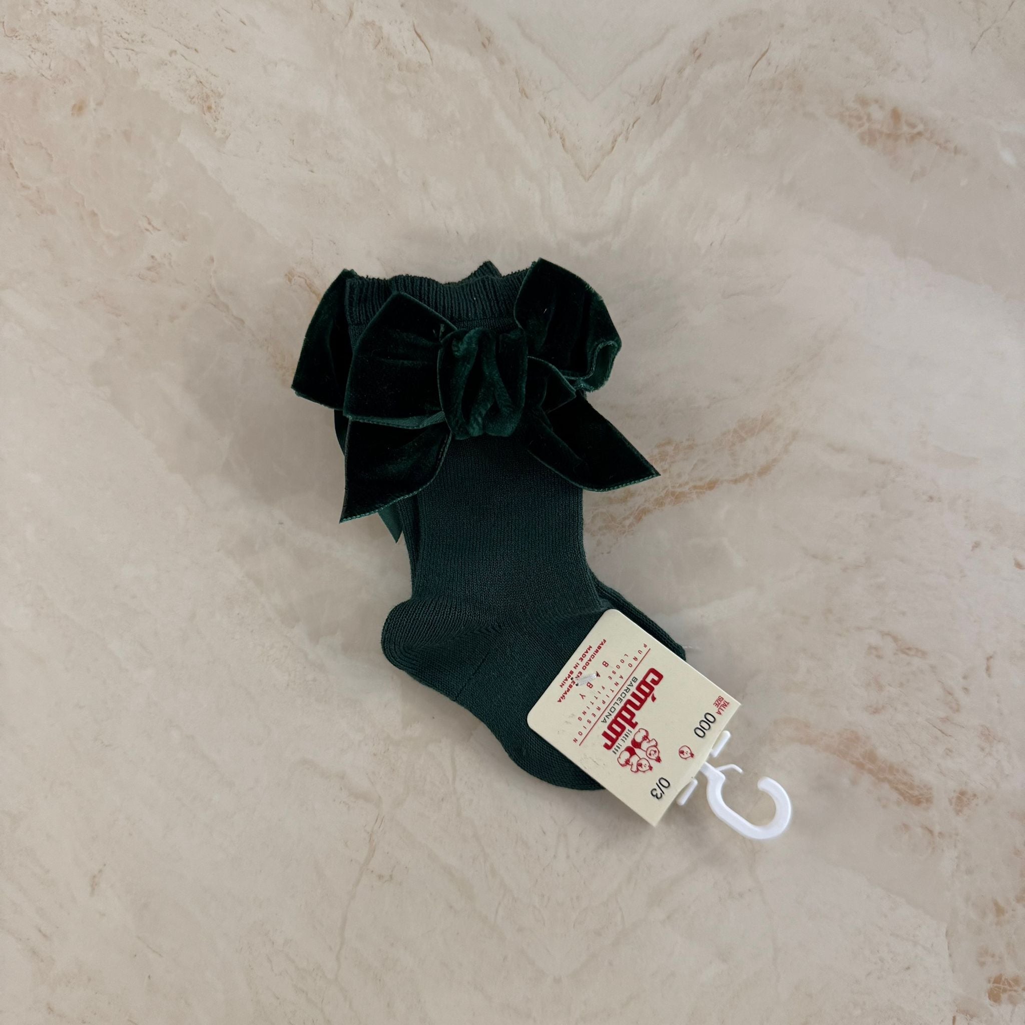 Condor Calzini alti con fiocco in Velluto - Anima Kids