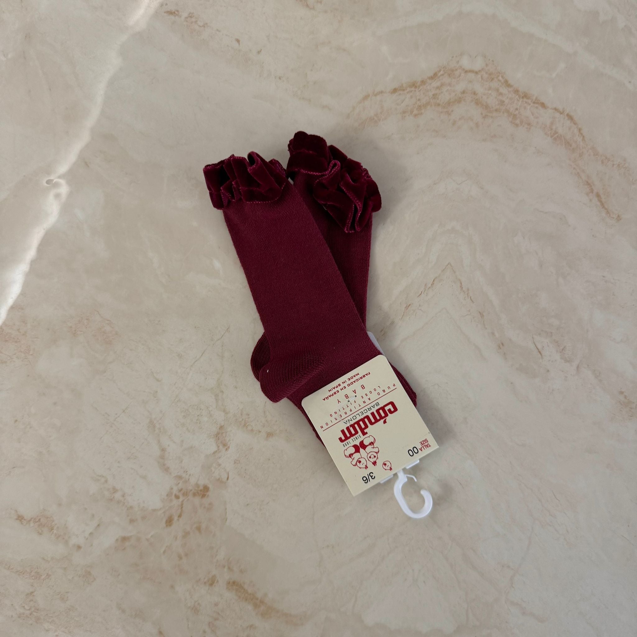 Condor Calzini alti con rouches in velluto - Anima Kids