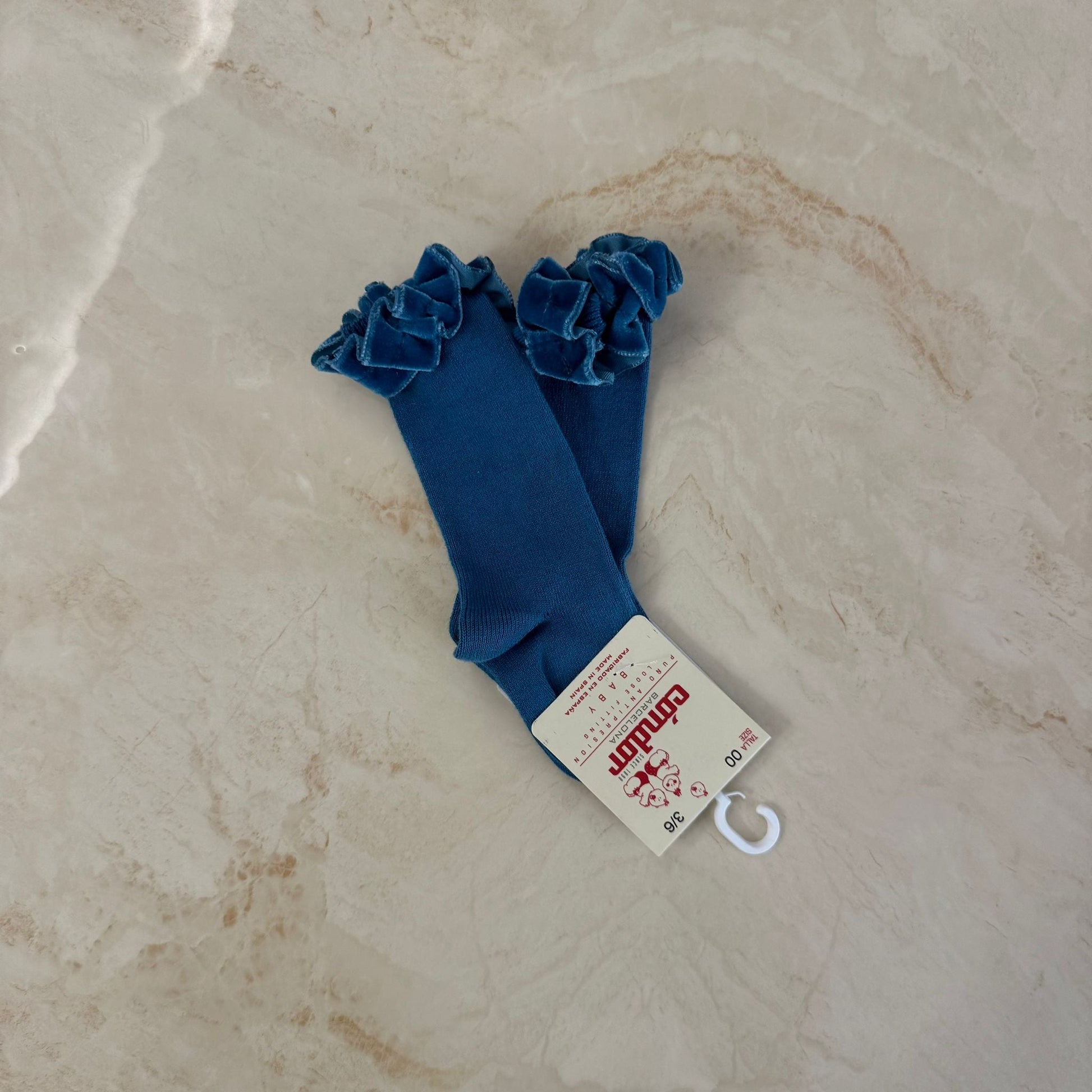 Condor Calzini alti con rouches in velluto - Anima Kids