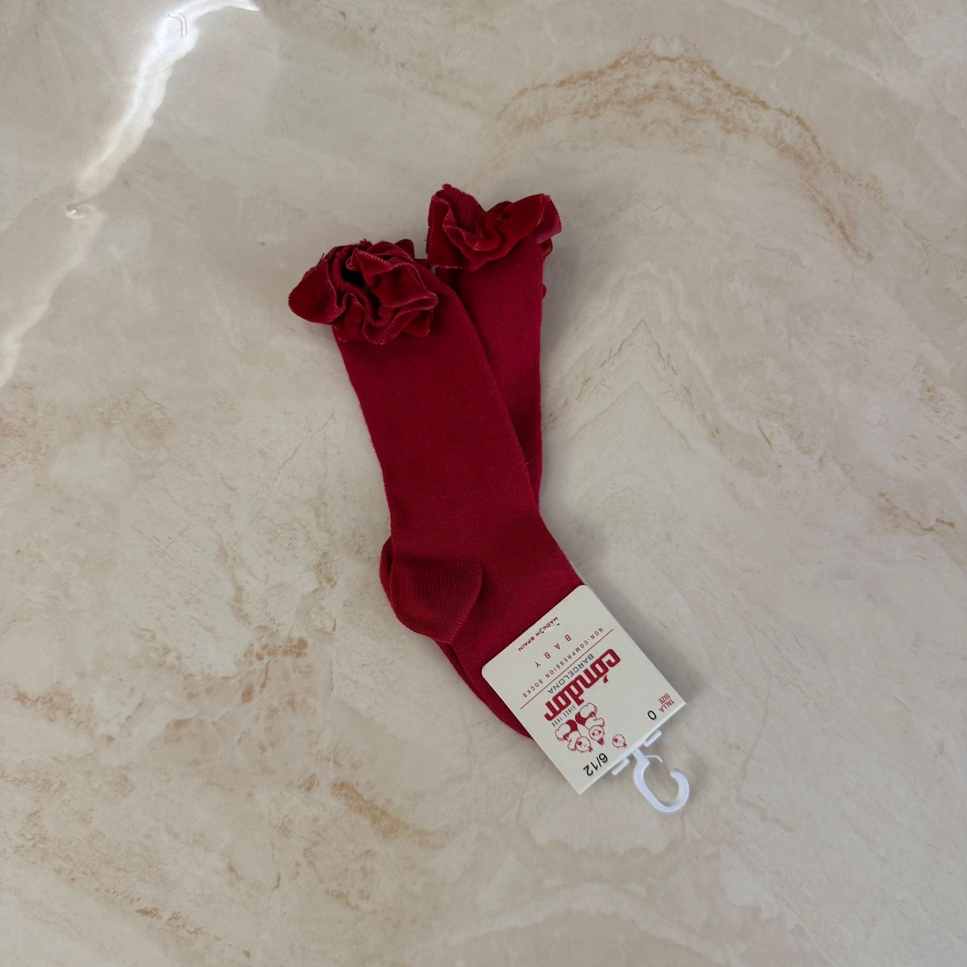 Condor Calzini alti con rouches in velluto - Anima Kids