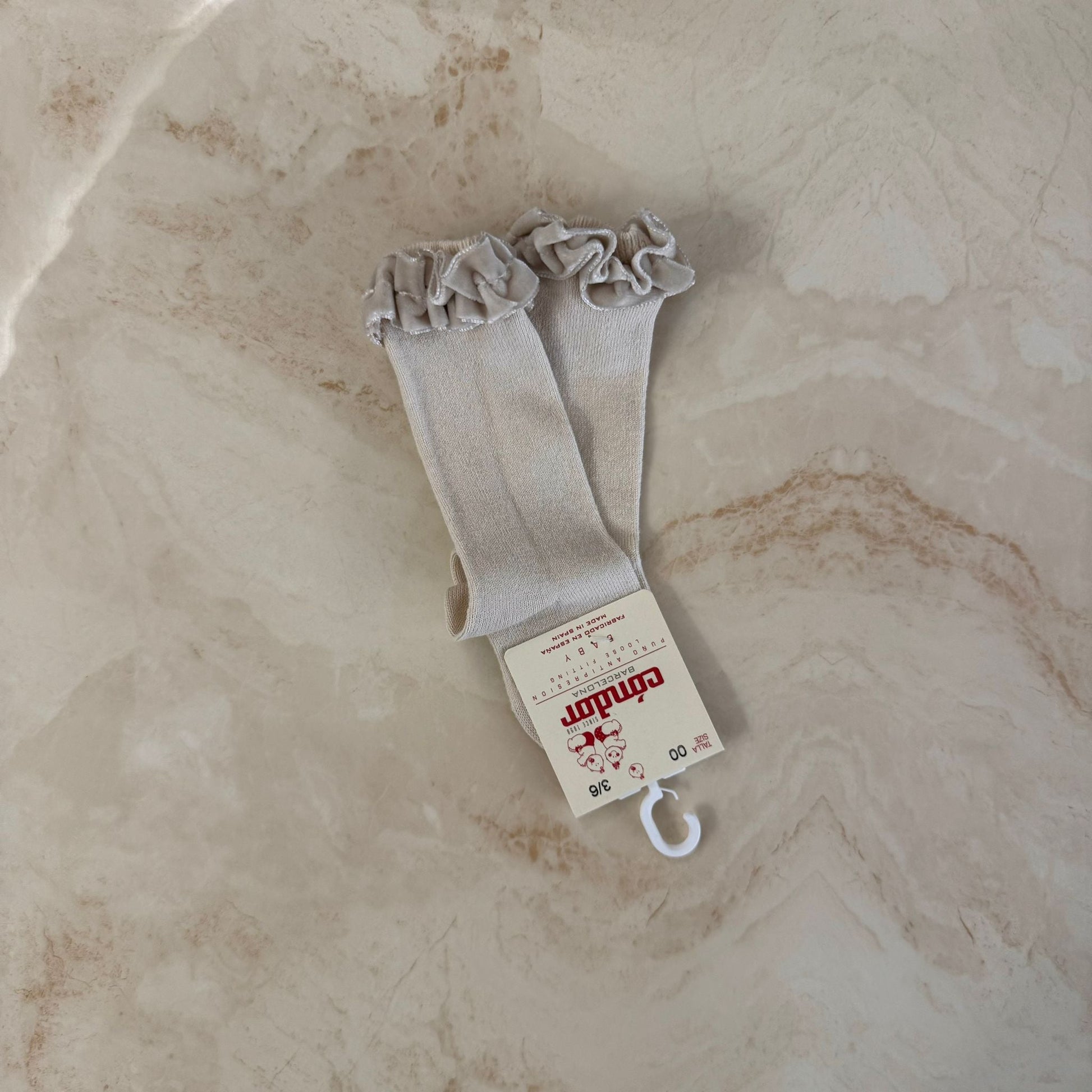 Condor Calzini alti con rouches in velluto - Anima Kids