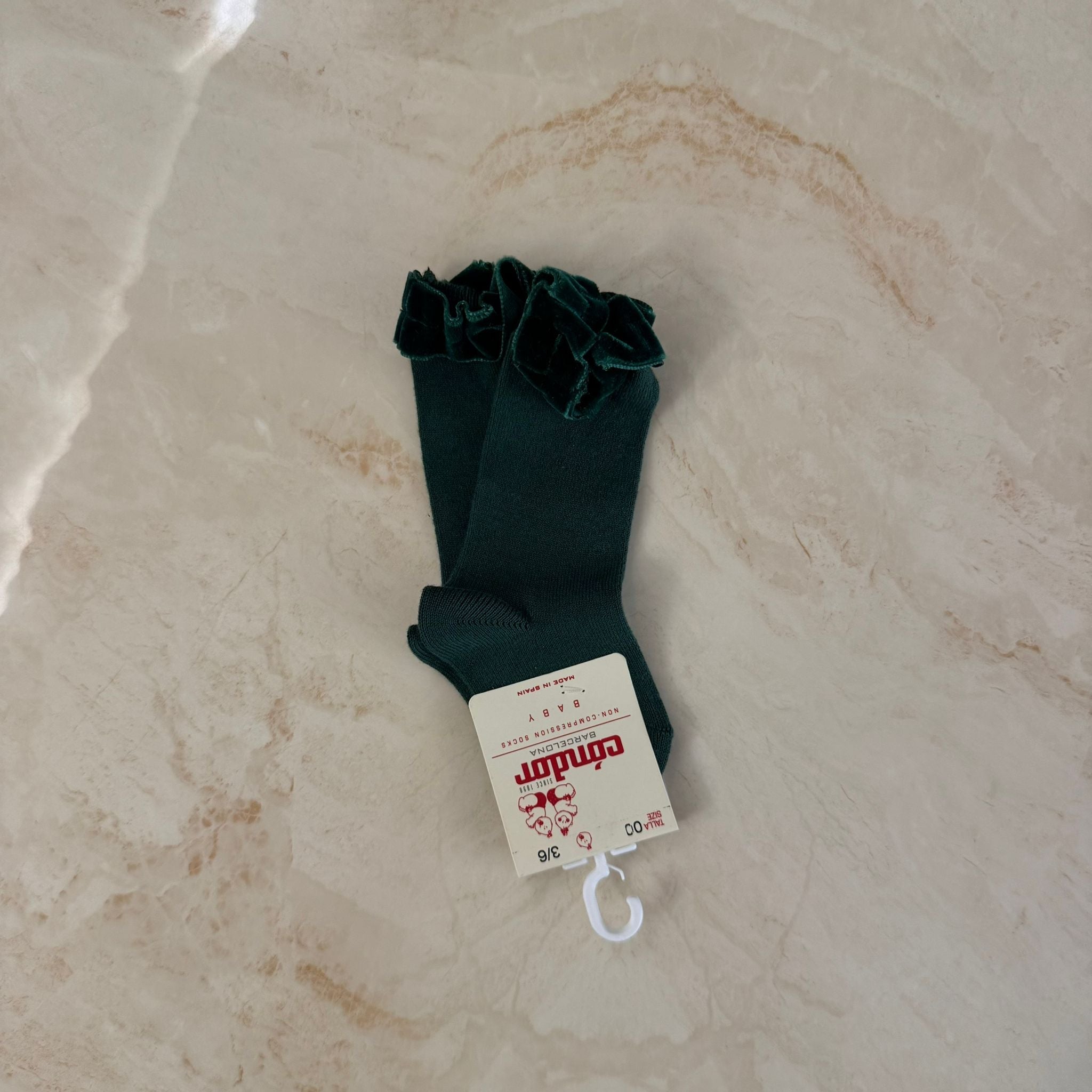 Condor Calzini alti con rouches in velluto - Anima Kids