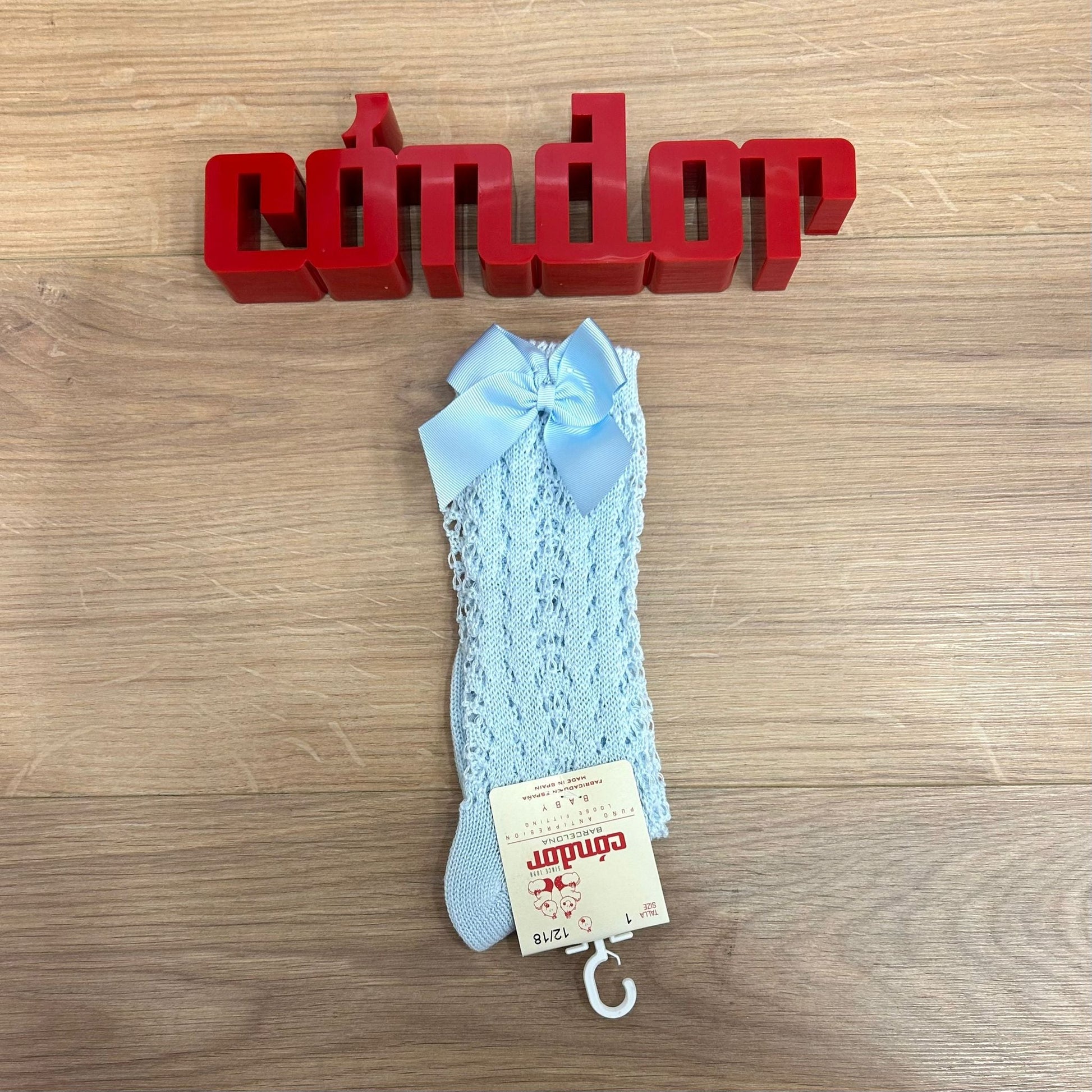 Condor calzino alto traforato con fiocco - Anima Kids