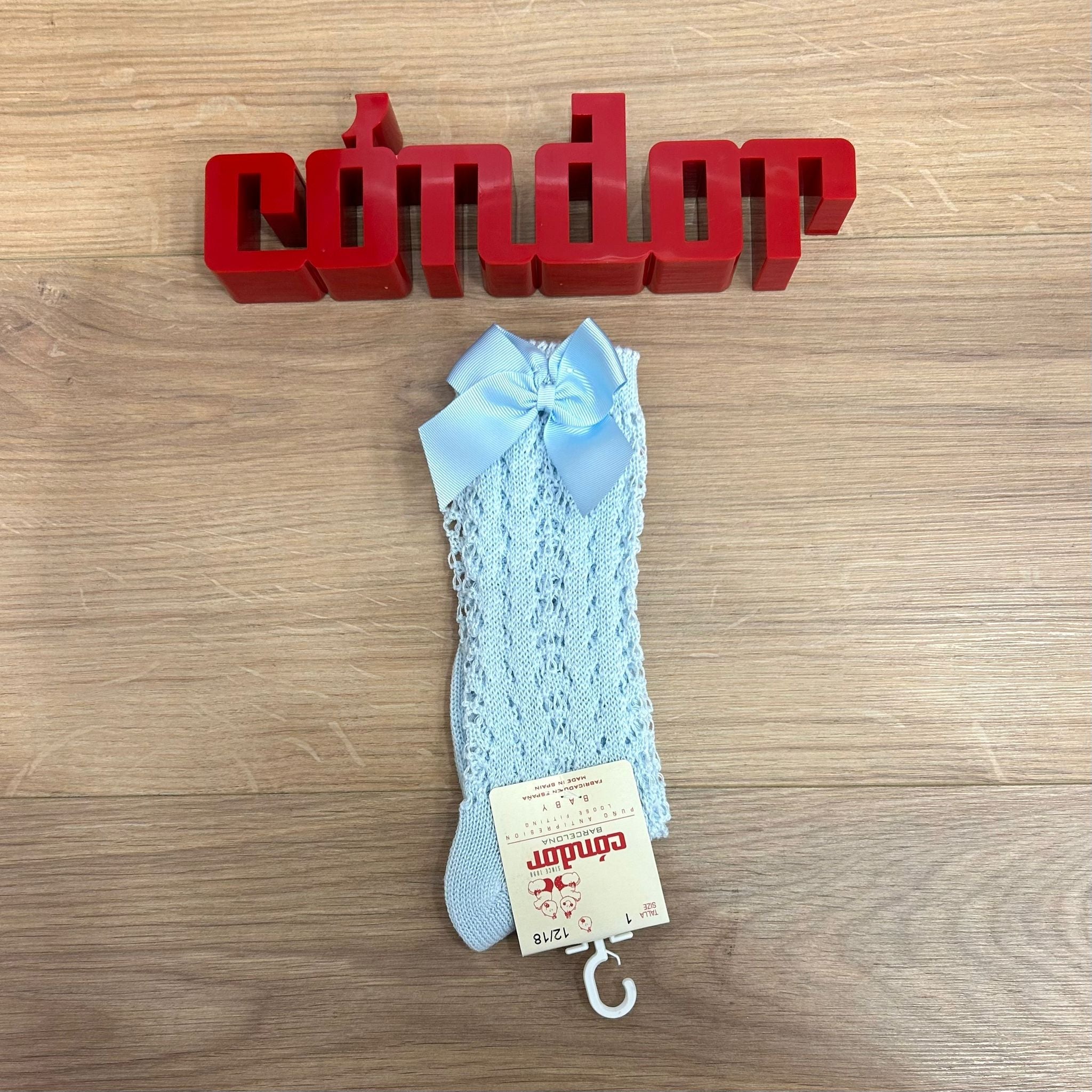 Condor calzino alto traforato con fiocco - Anima Kids