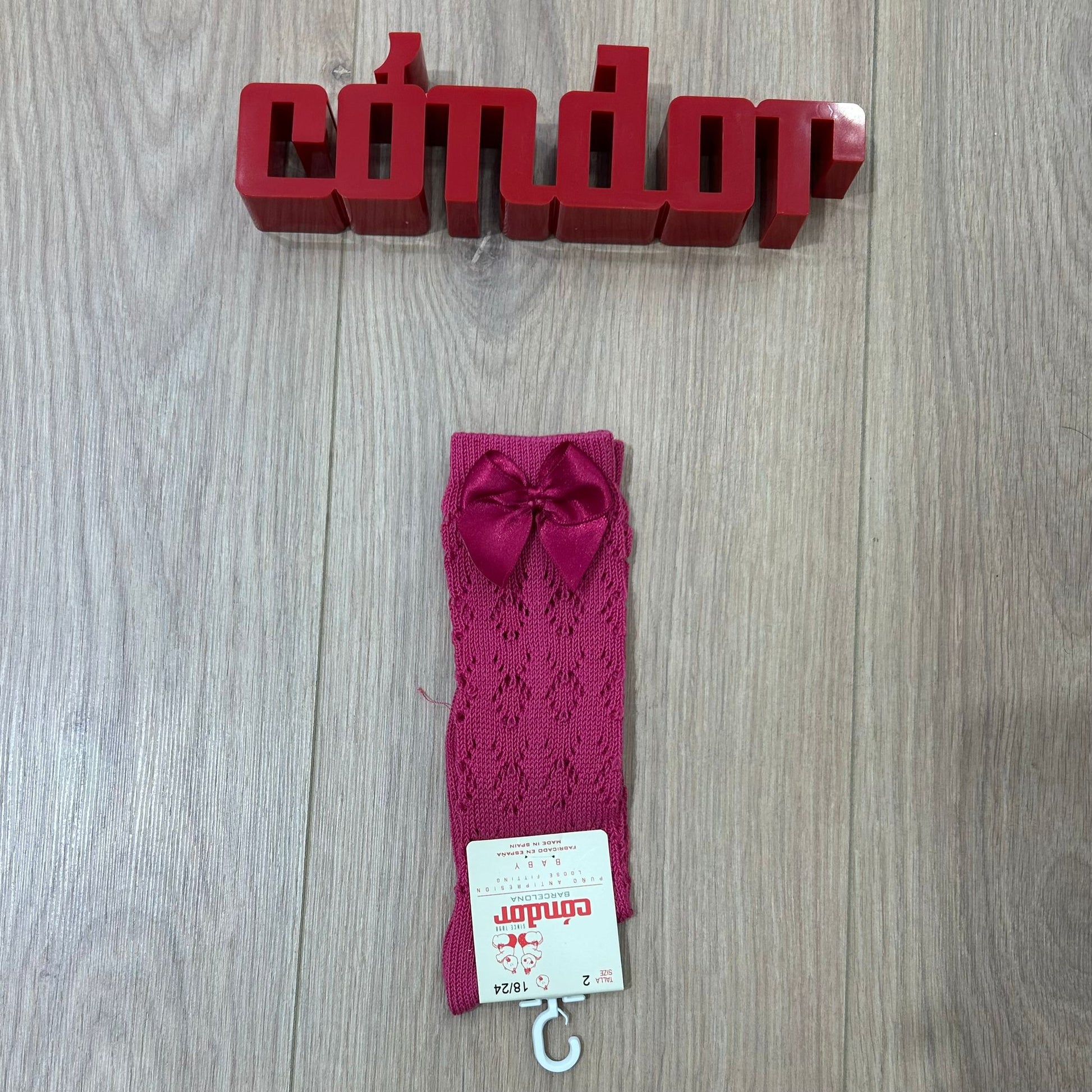 Condor calzino alto traforato con fiocco - Anima Kids
