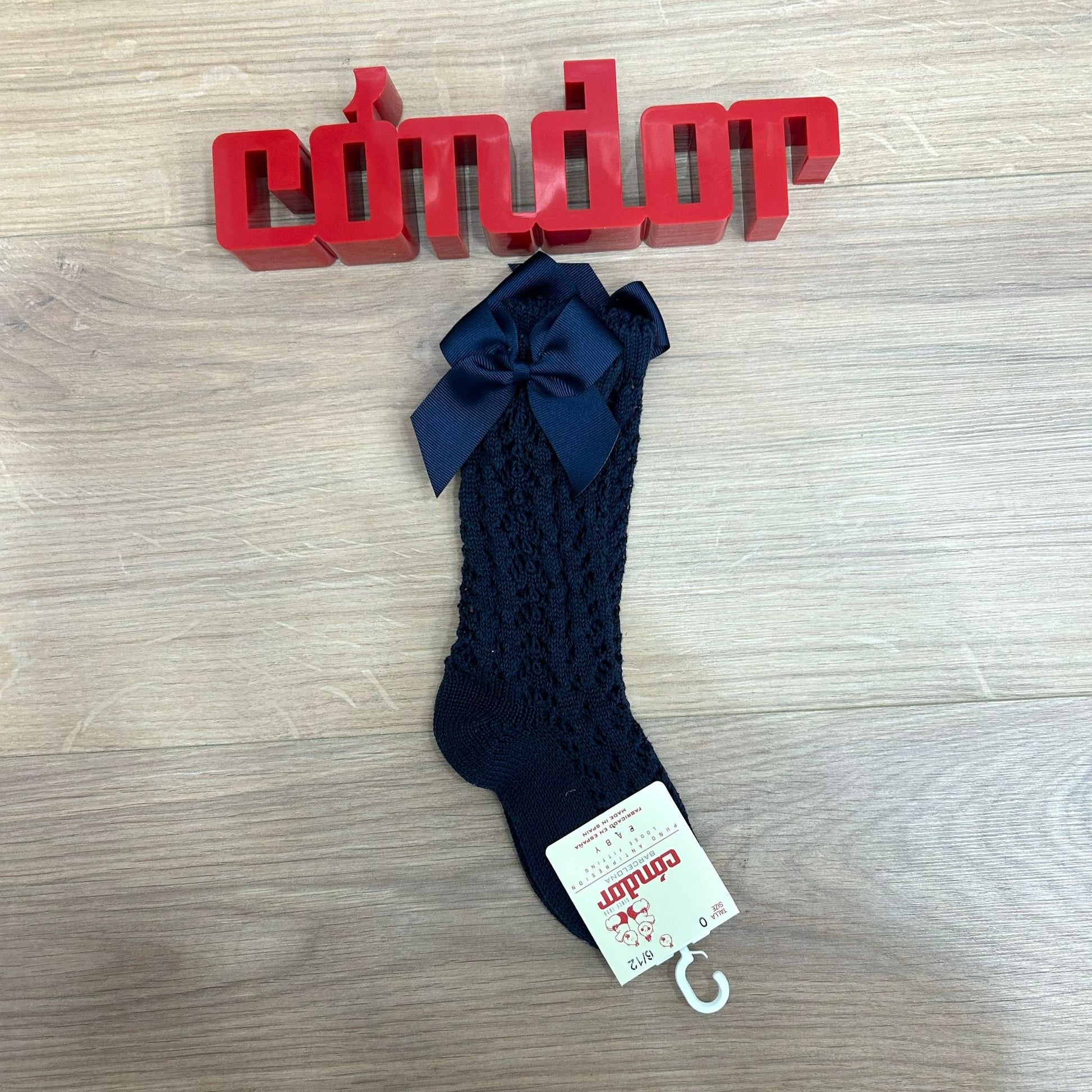 Condor calzino alto traforato con fiocco - Anima Kids