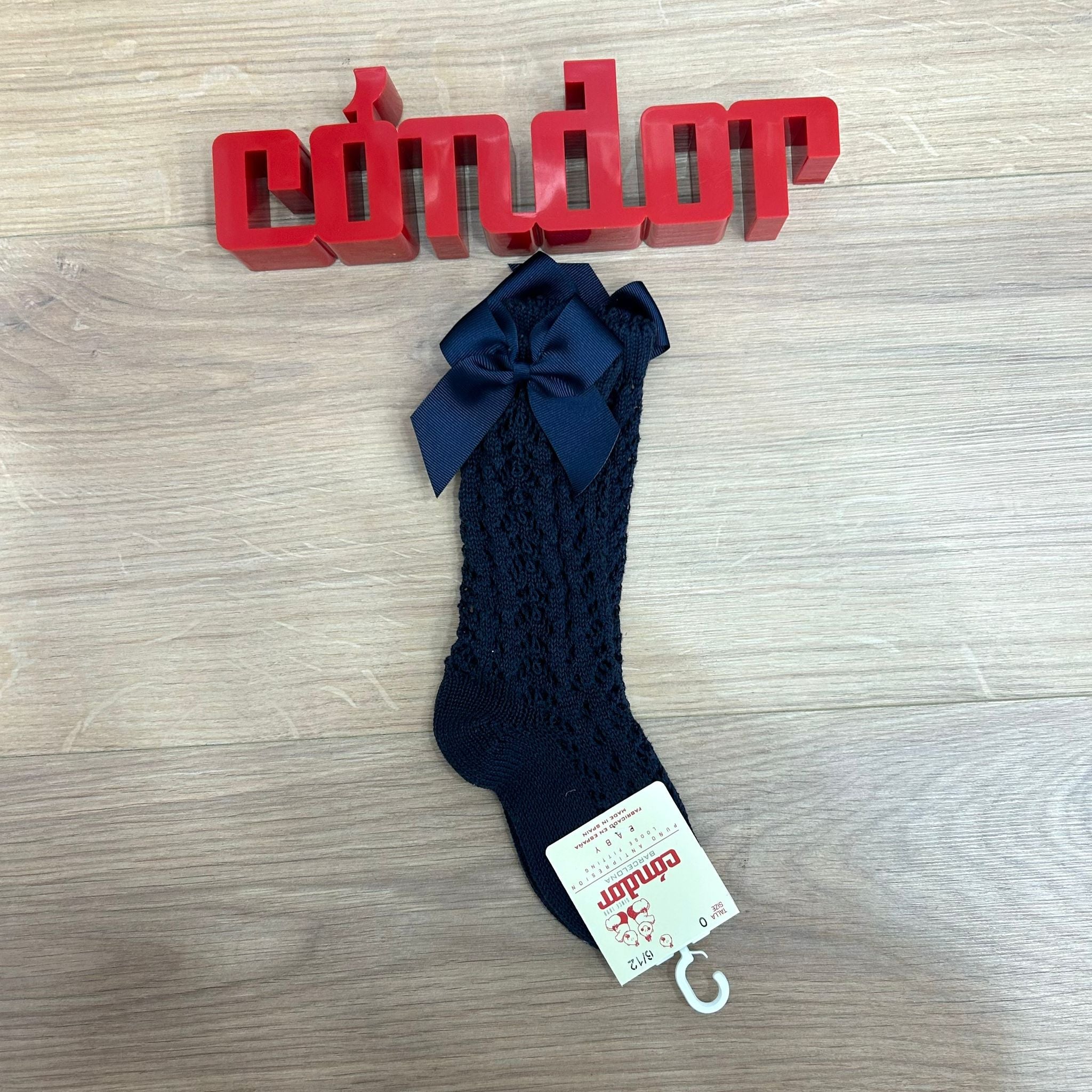Condor calzino alto traforato con fiocco - Anima Kids