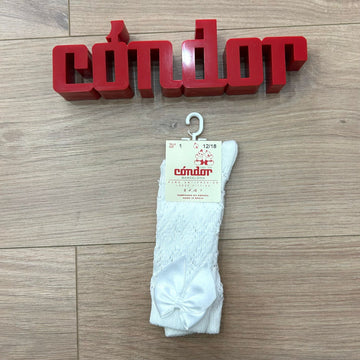 Condor calzino alto traforato con fiocco - Anima Kids
