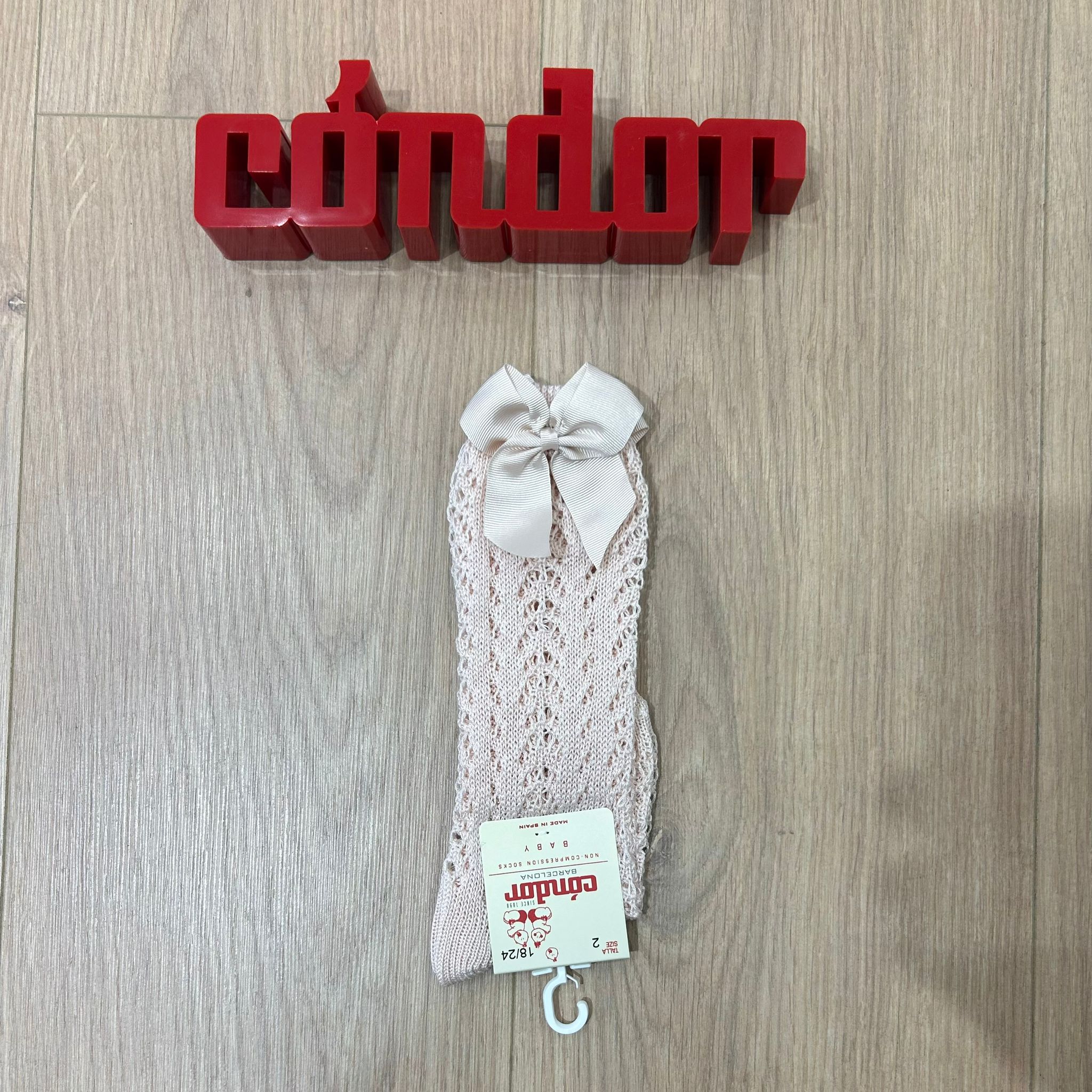 Condor calzino alto traforato con fiocco - Anima Kids