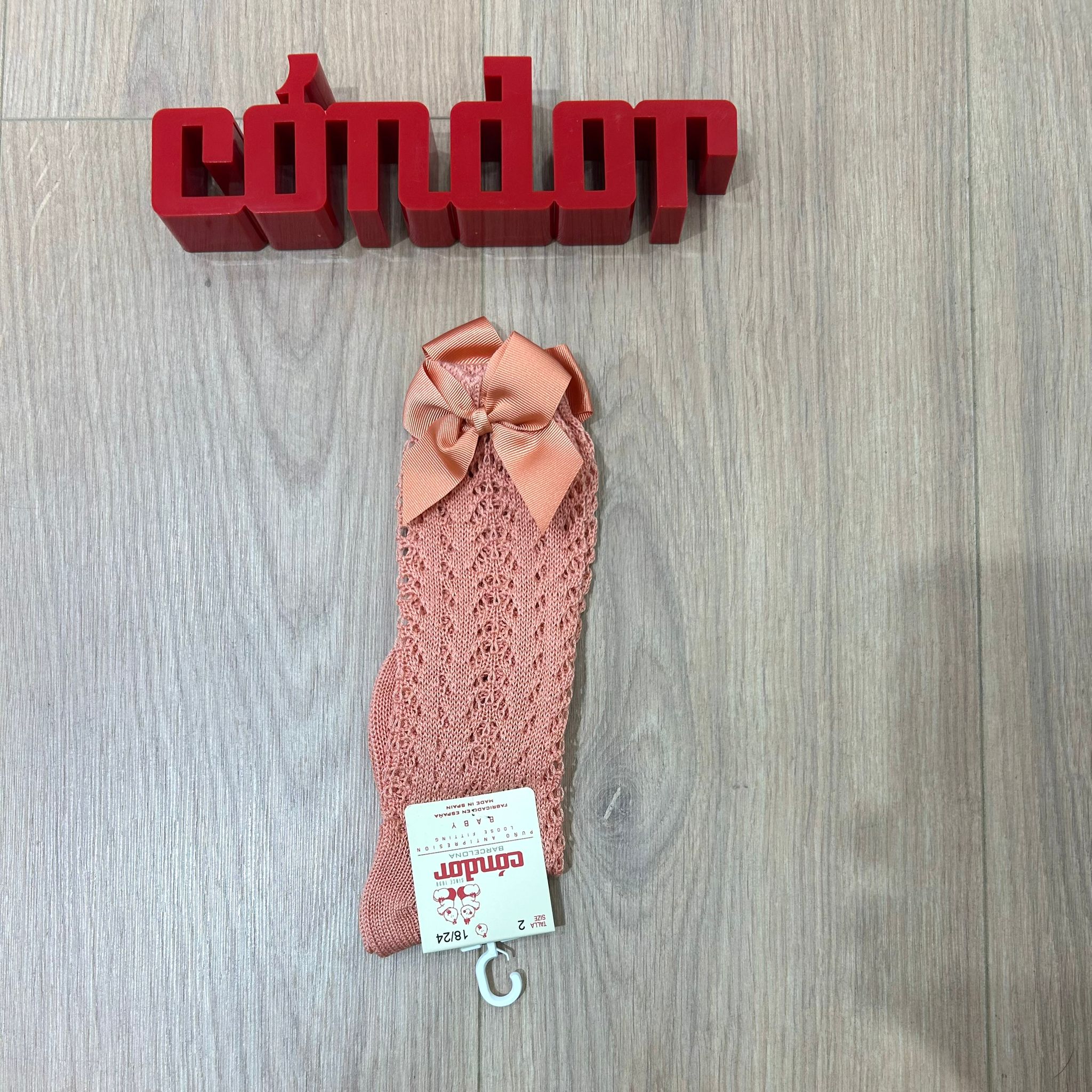 Condor calzino alto traforato con fiocco - Anima Kids