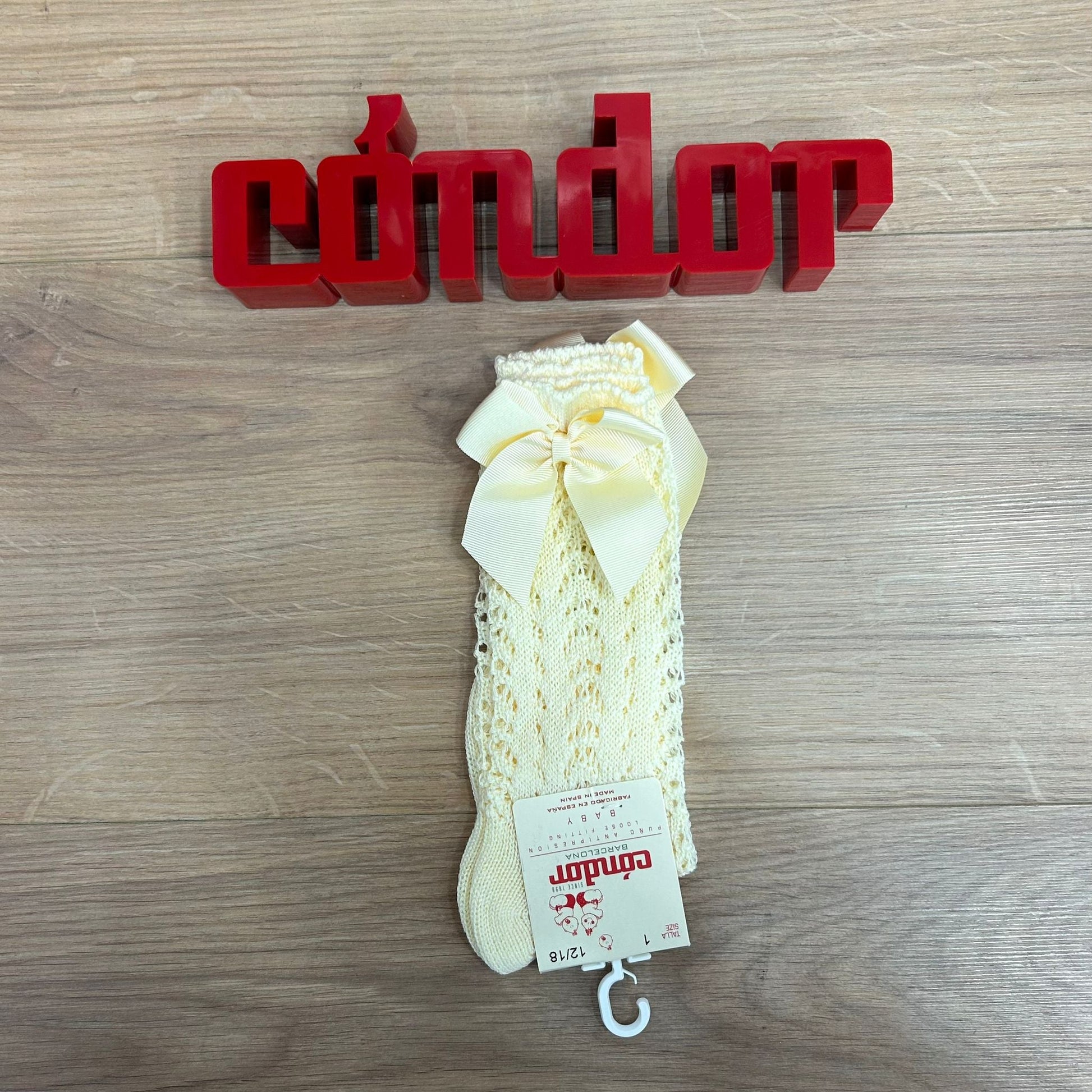 Condor calzino alto traforato con fiocco - Anima Kids