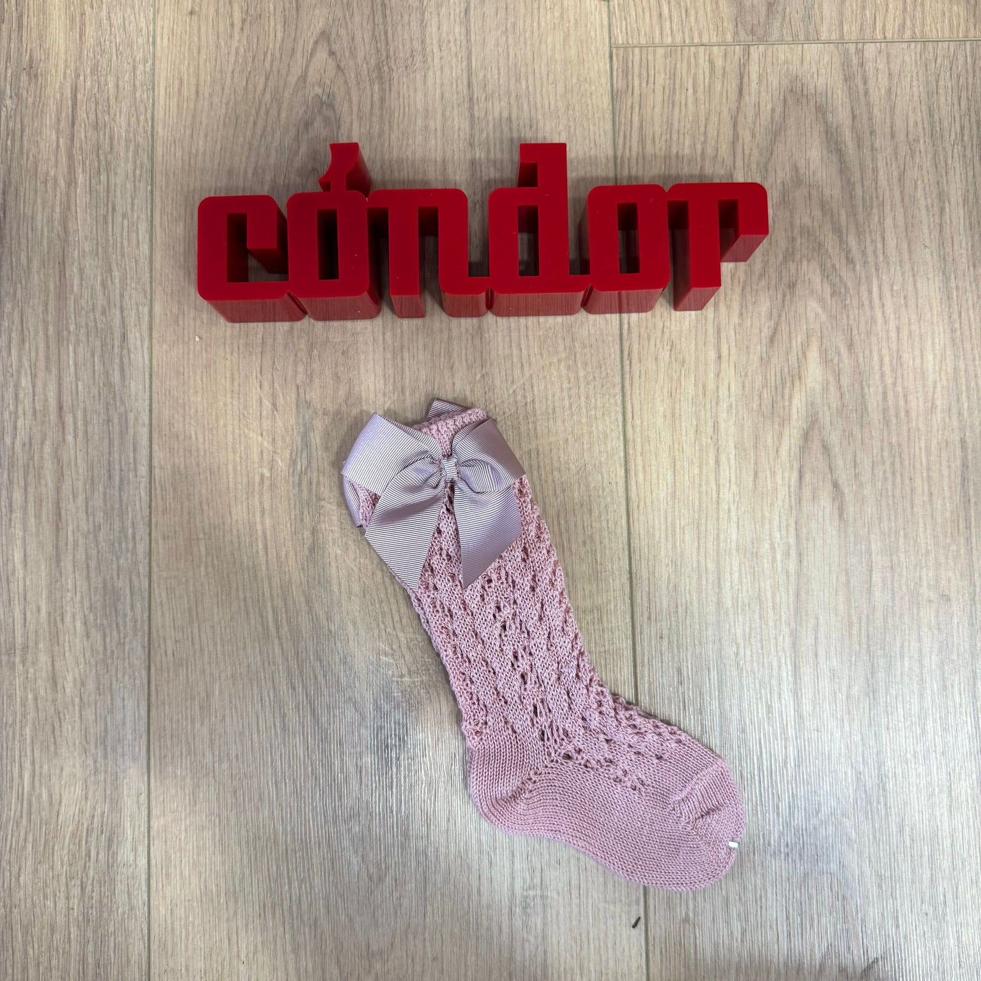 Condor calzino alto traforato con fiocco - Anima Kids