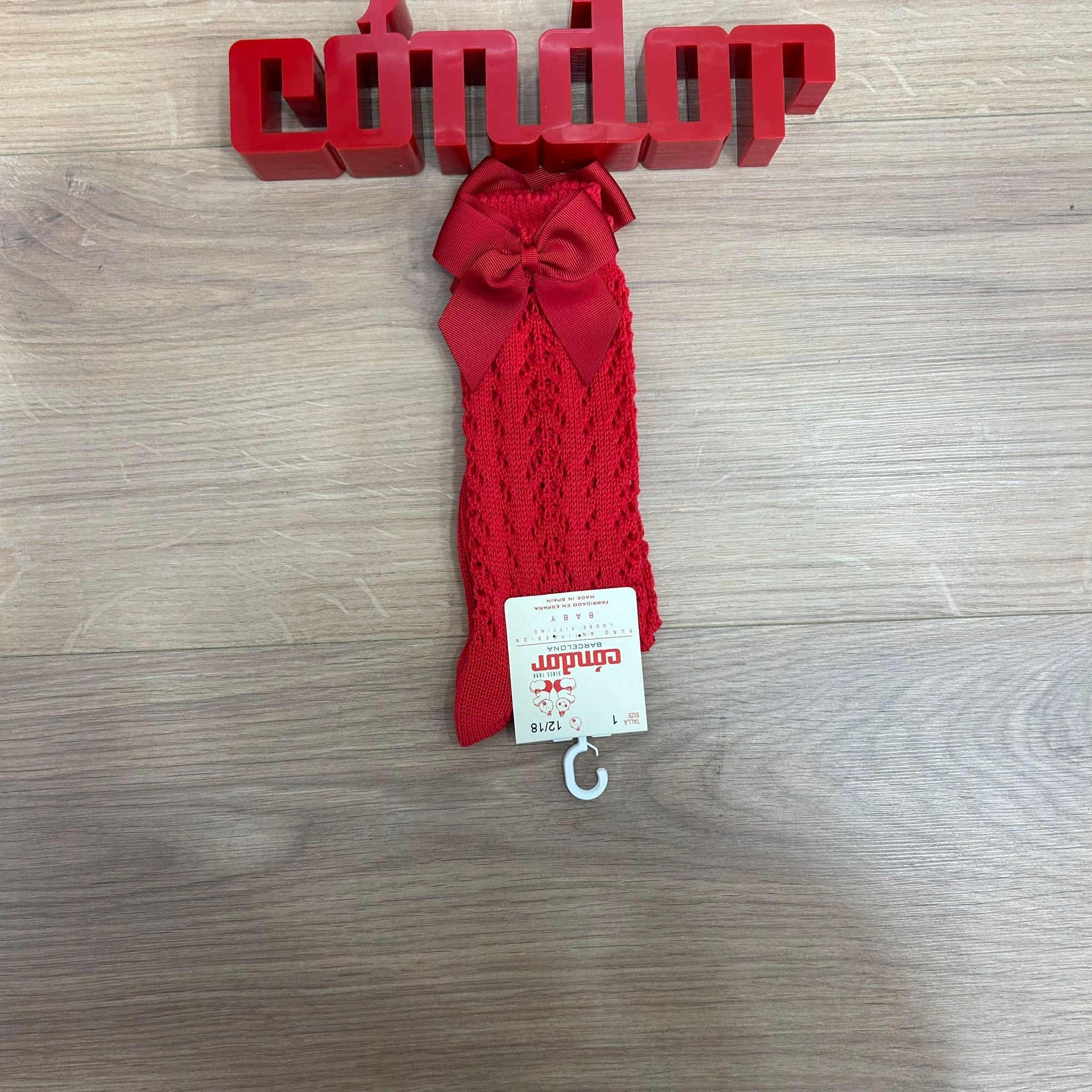 Condor calzino alto traforato con fiocco - Anima Kids