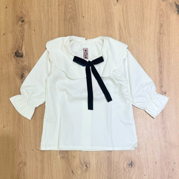 Phi Clothing camicina con fiocco in velluto