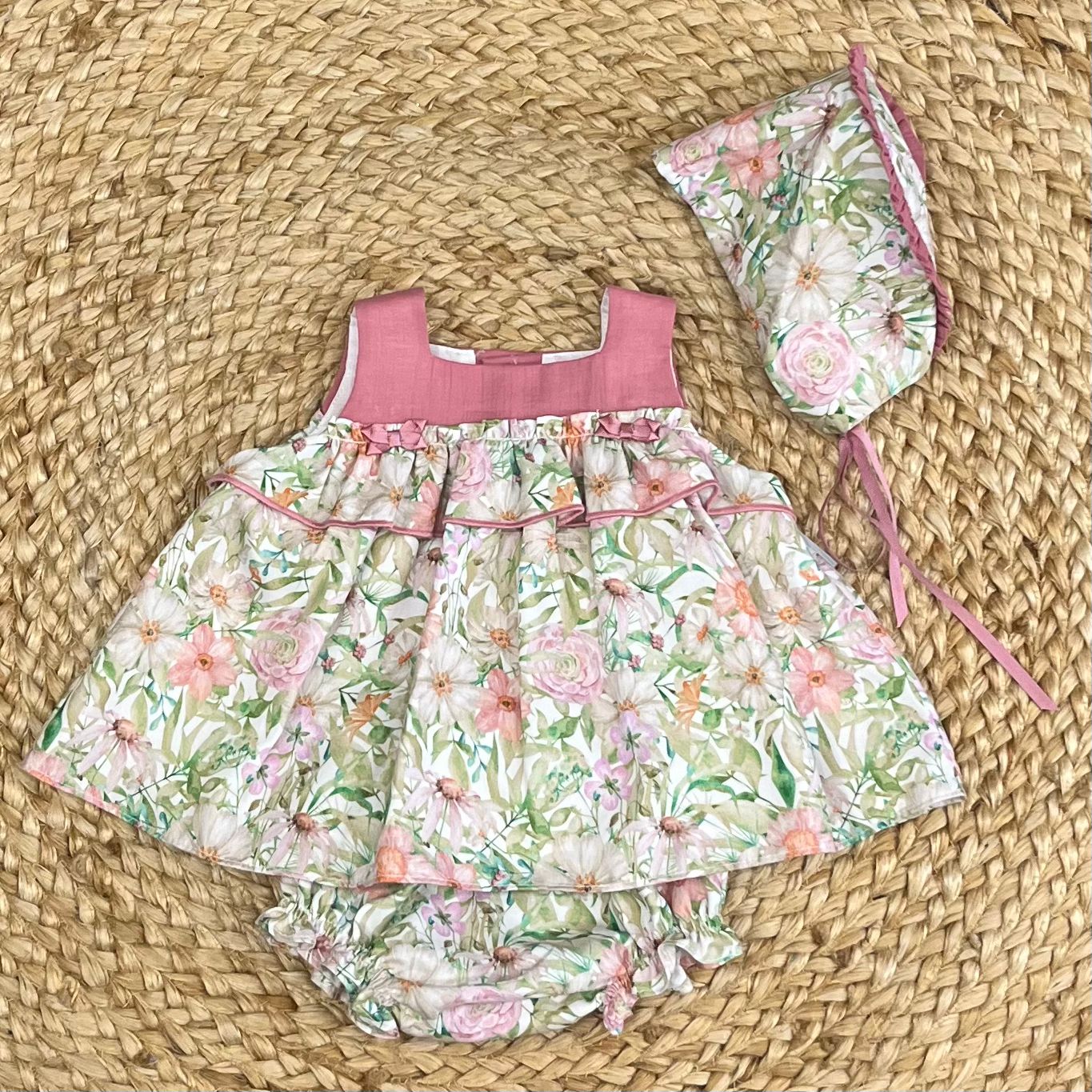 Yoedu Blusa con Coulotte e Cuffia Floreale