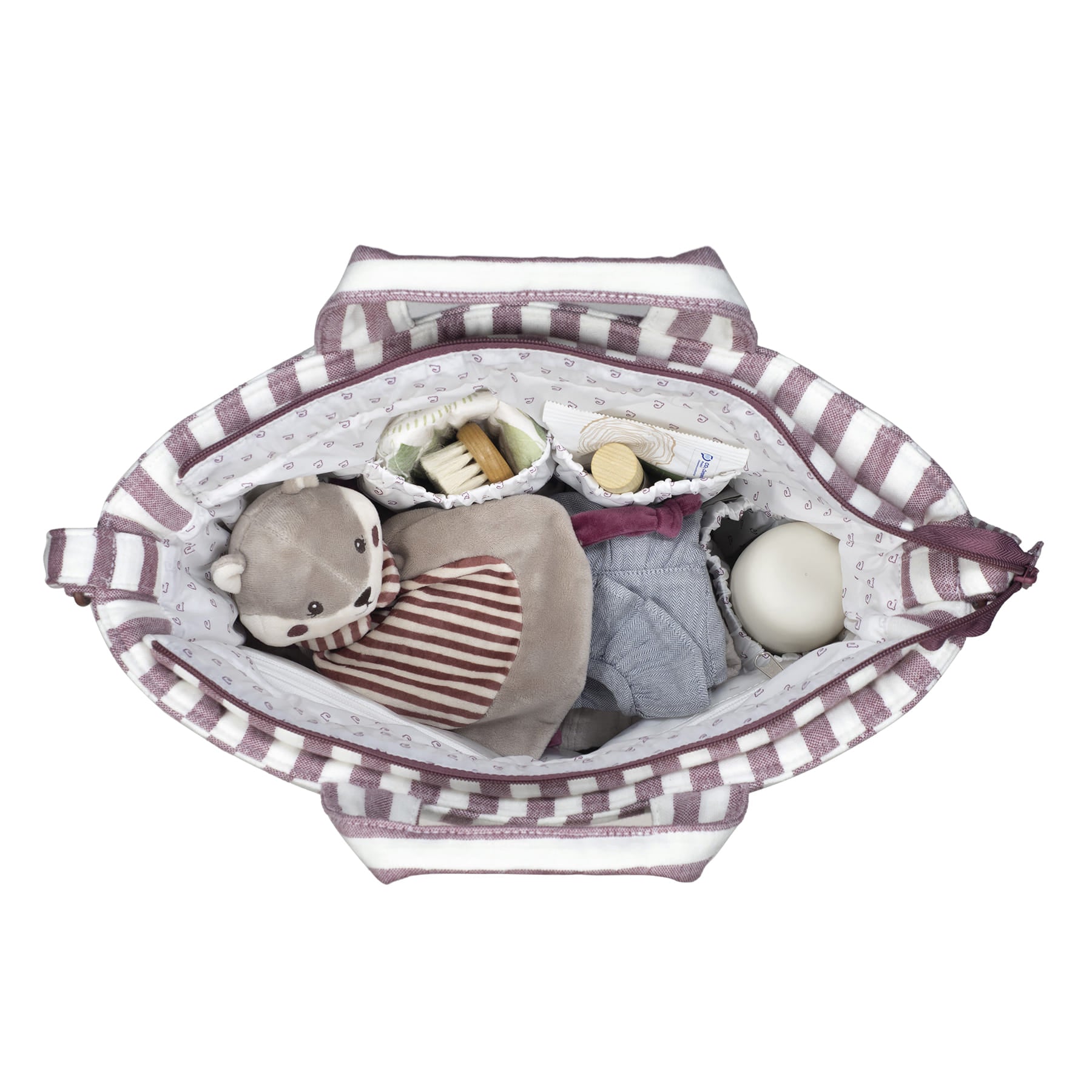 Pasito a Pasito Borsa fasciatoio Cherry Stripe