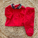 BabyVip Completino Con collo Tartan