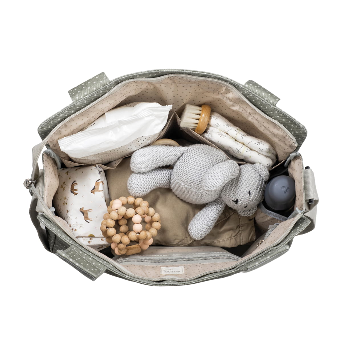 Walking Mum Borsa fasciatoio Pois Poppy  Muschio