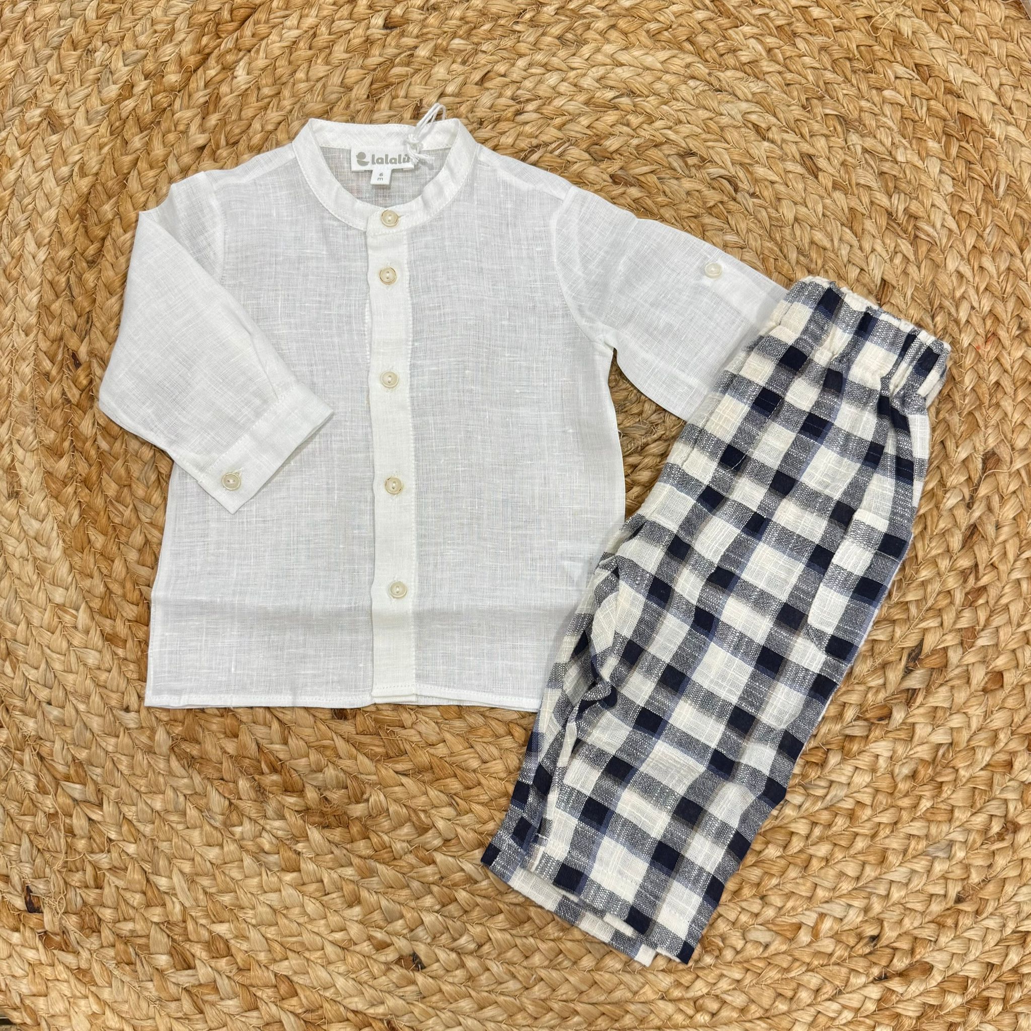 Lalalù Completino in coton A quadri - Anima Kids