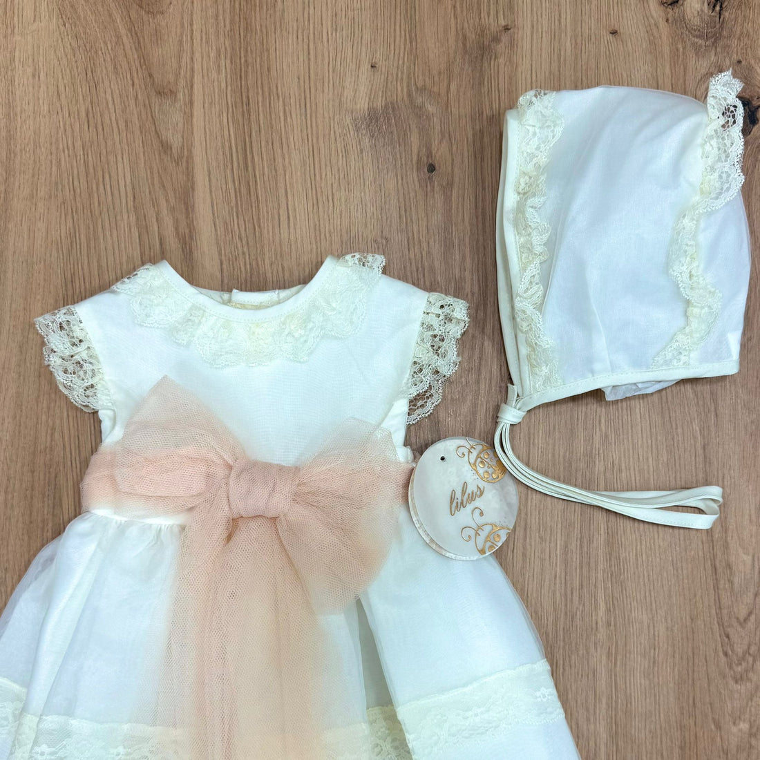 Lilus Abito battesimale con cuffia - Anima Kids
