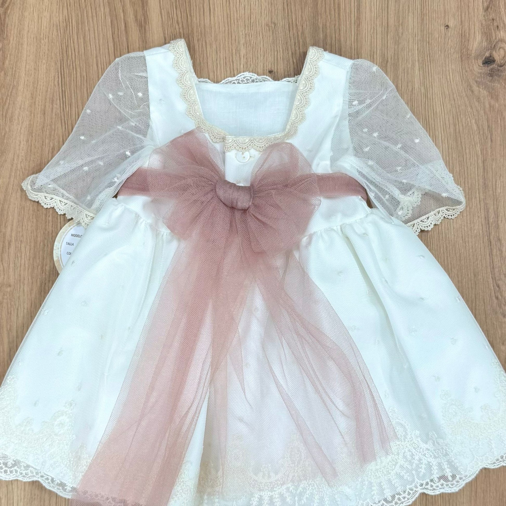 Lilus Abito battesimale con fiore - Anima Kids