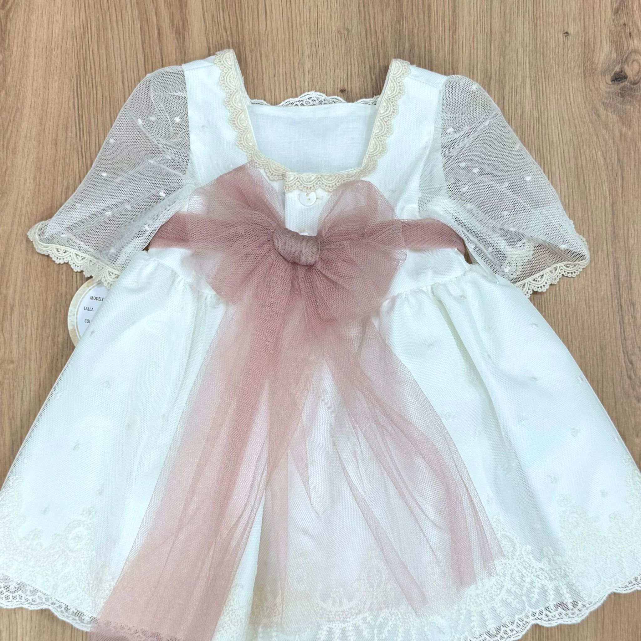 Lilus Abito battesimale con fiore - Anima Kids