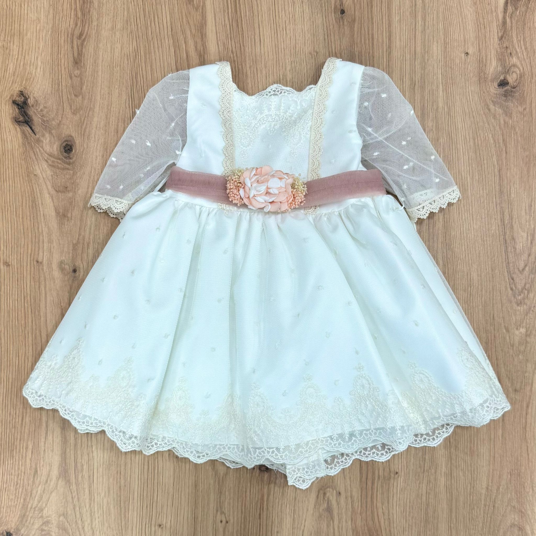 Lilus Abito battesimale con fiore - Anima Kids