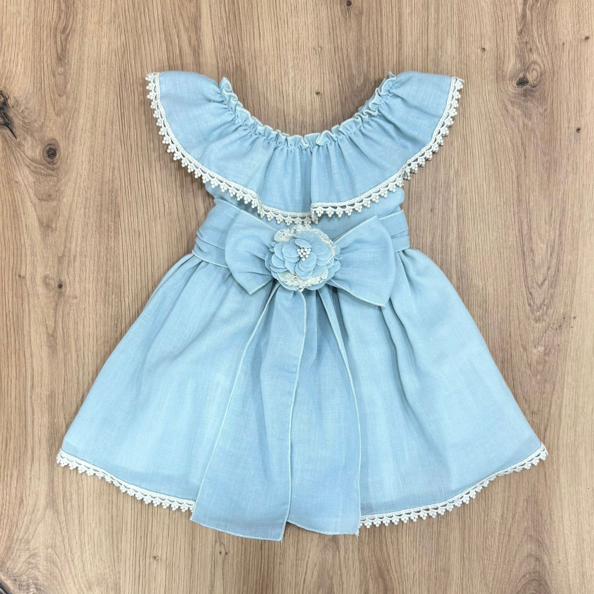 Lilus Abito in lino con fiore - Anima Kids