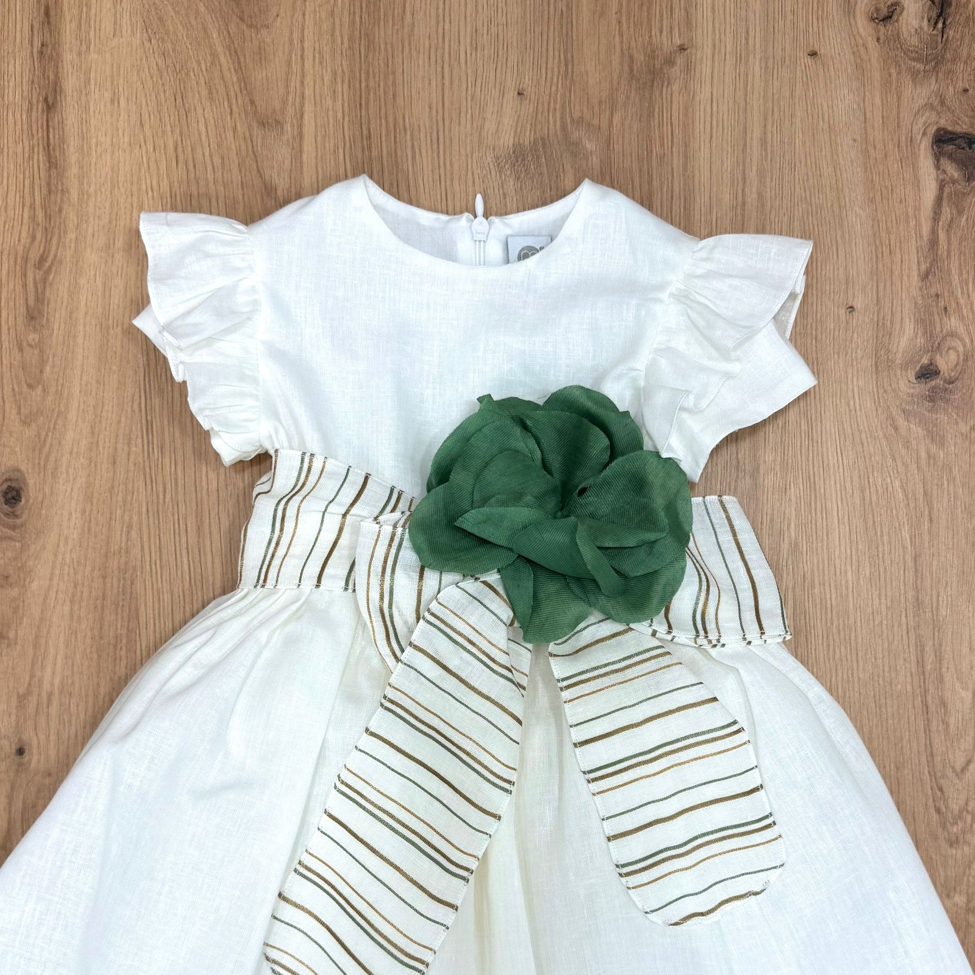 Marlù Abito in lino con fiore - Anima Kids