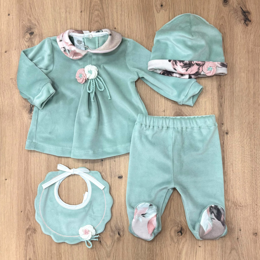 Marlù set nascita in ciniglia - Anima Kids