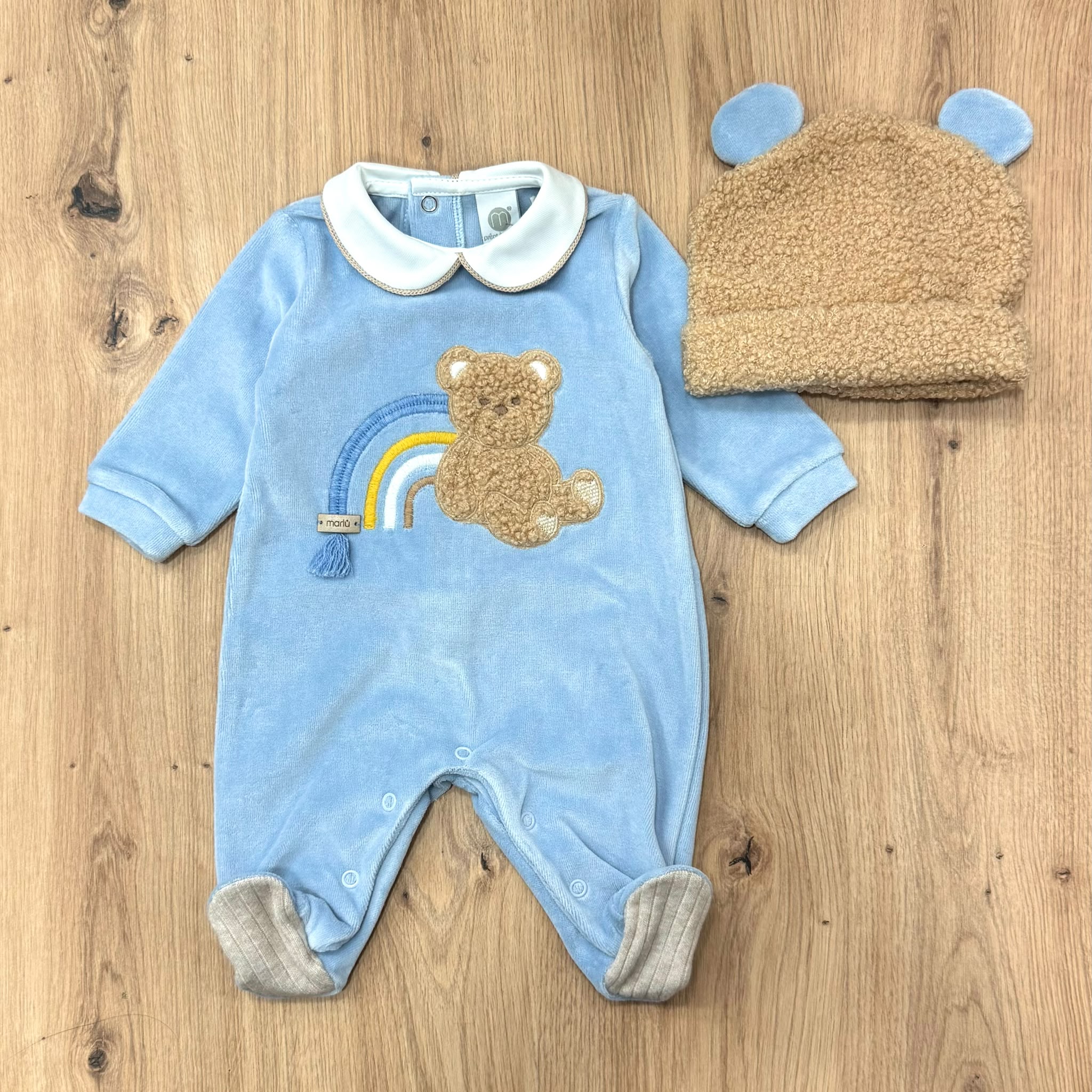 Marlù set nascita in ciniglia - Anima Kids