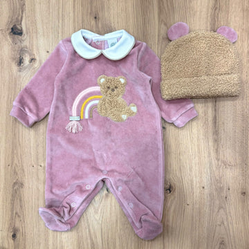 Marlù set nascita in ciniglia - Anima Kids