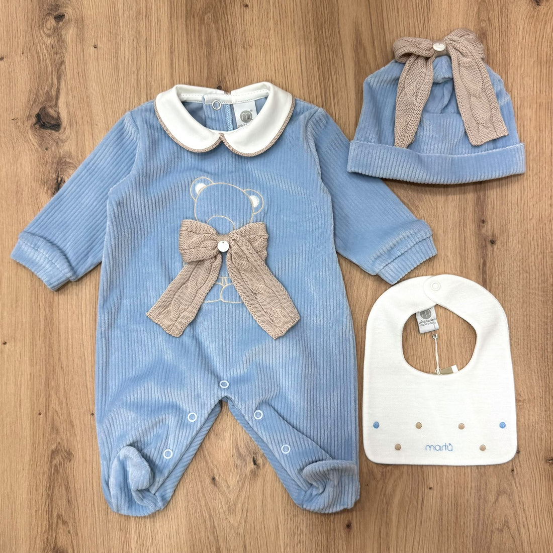 Marlù set nascita in ciniglia - Anima Kids