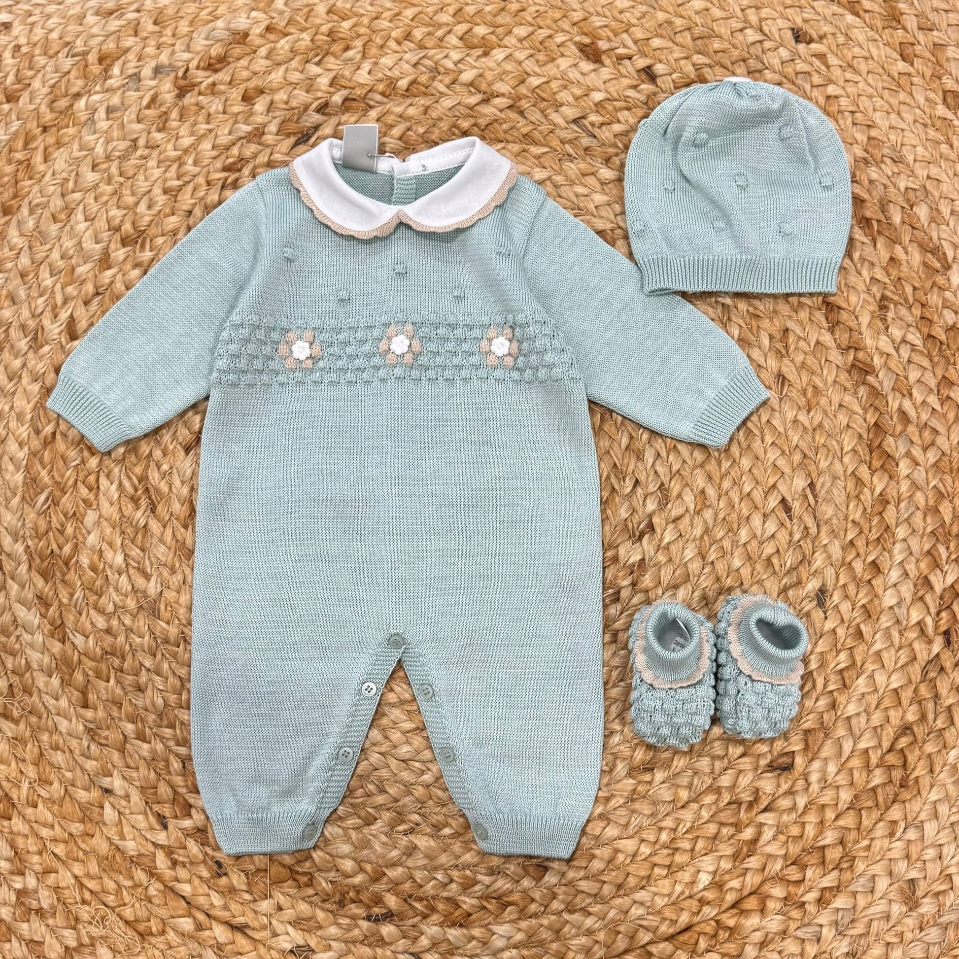 Marlù Set nascita in filo Fiorellini - Anima Kids