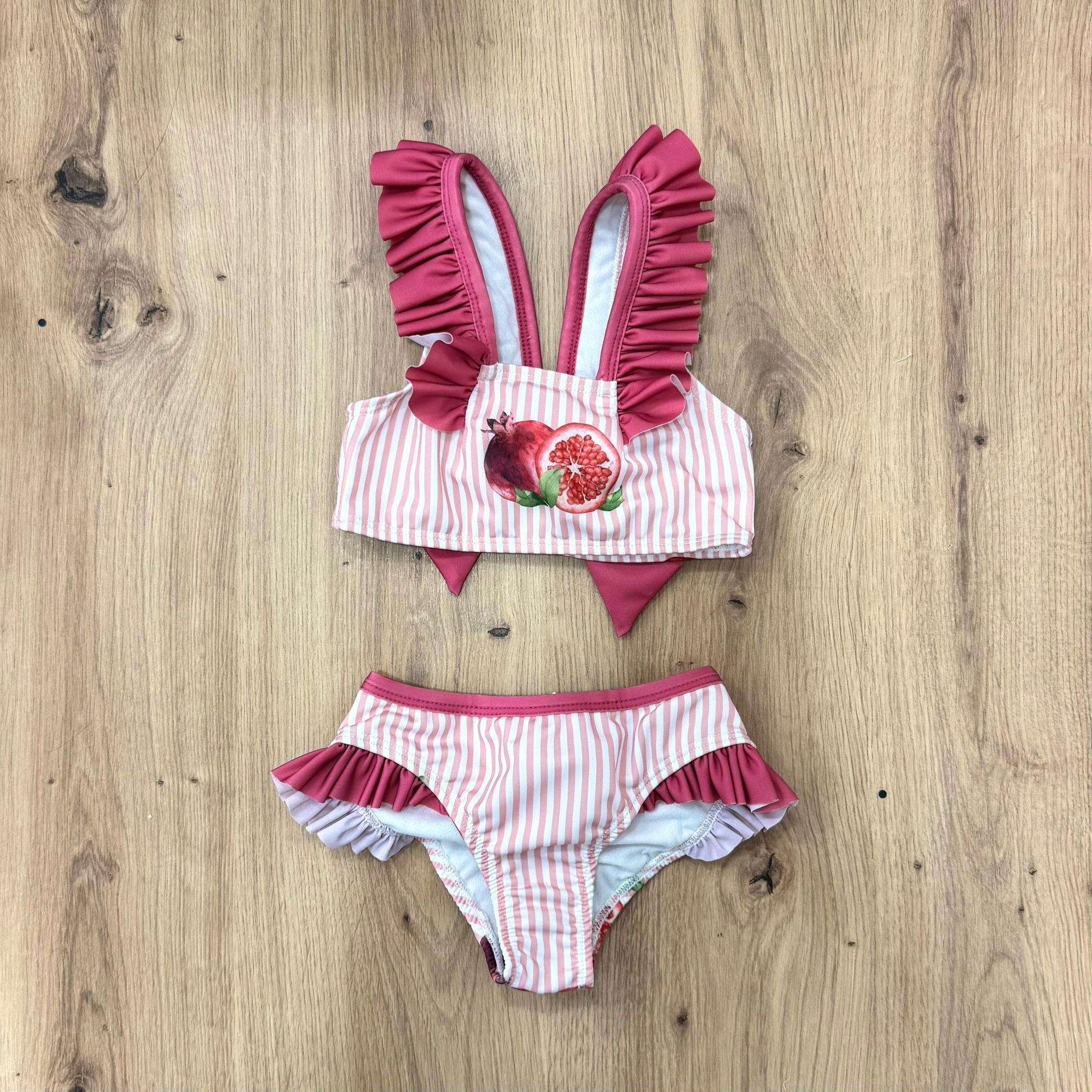 Meia Pata costumino due pezzi pomegranates - Anima Kids