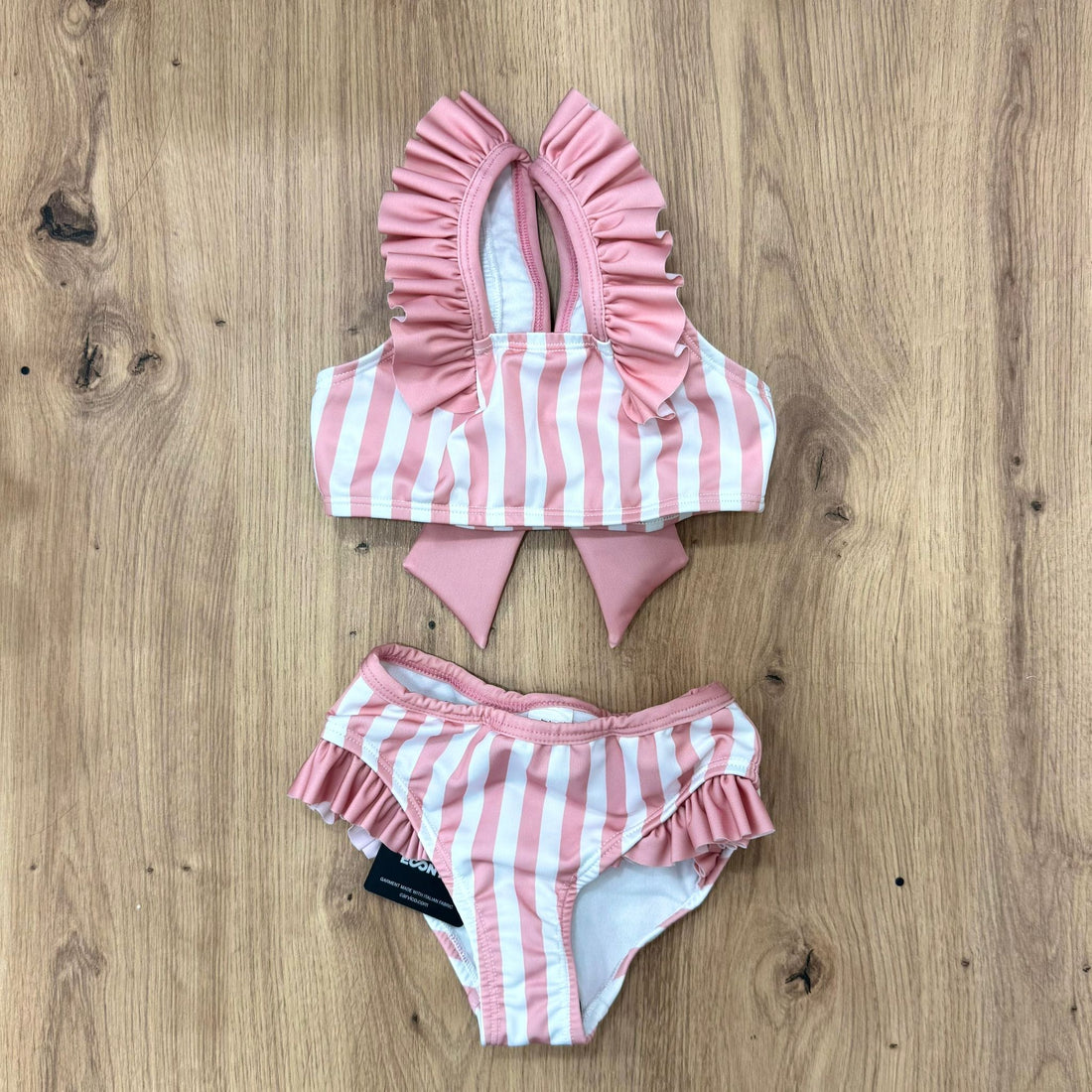 Meia Pata costumino due pezzi stripes coral - Anima Kids