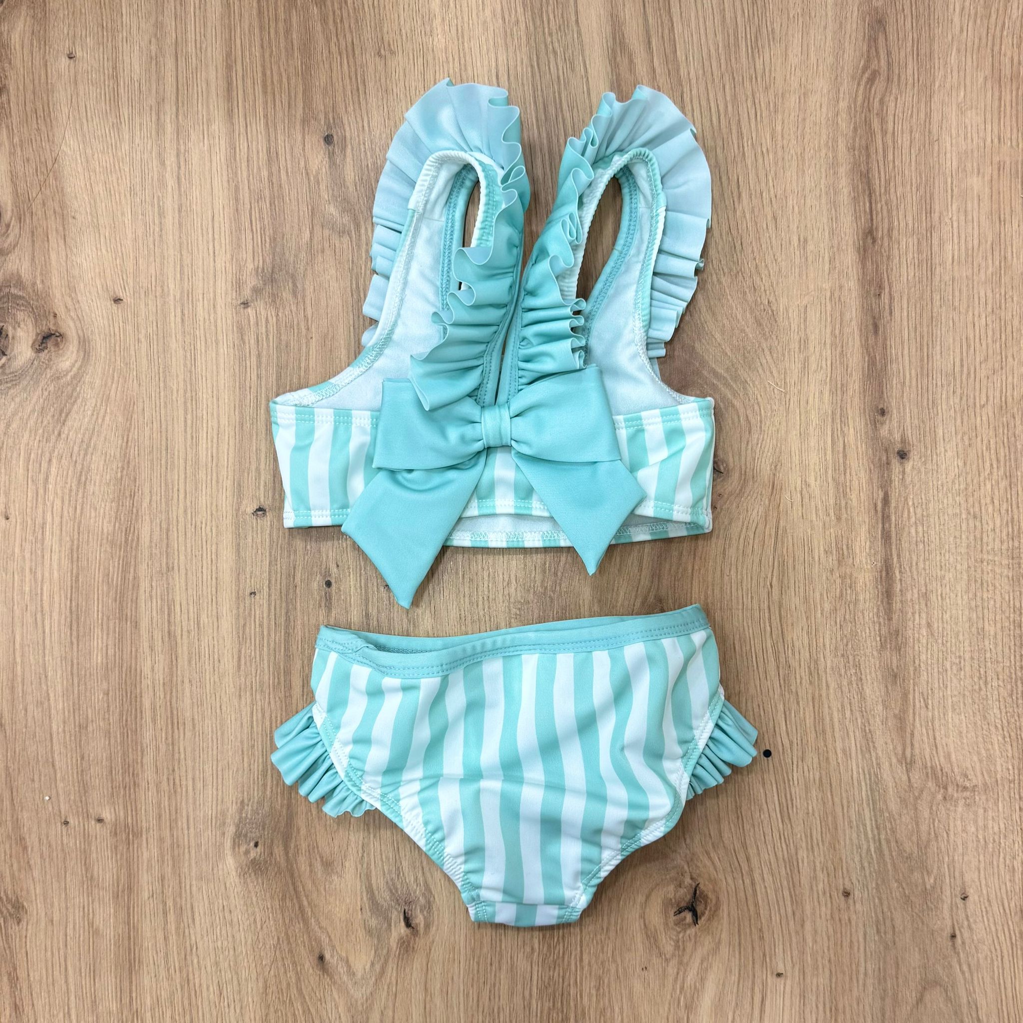 Meia Pata costumino due pezzi stripes mint - Anima Kids
