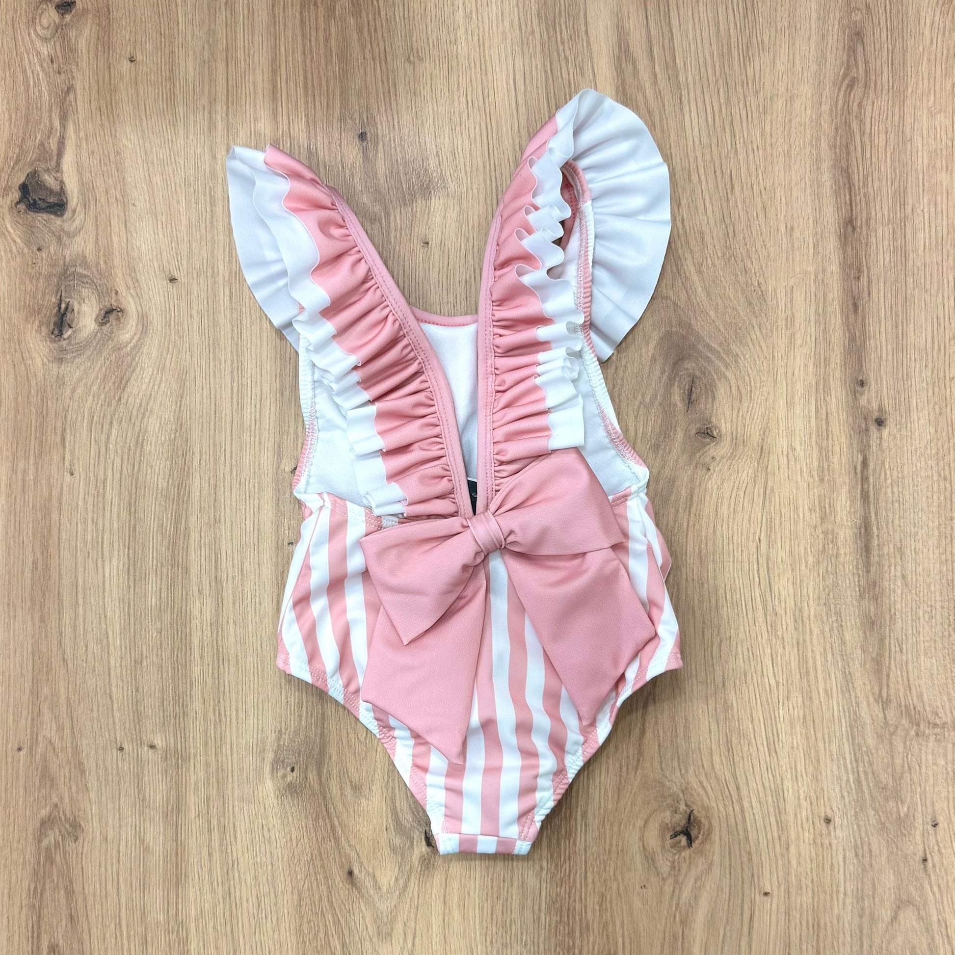 Meia Pata costumino intero stripe coral - Anima Kids